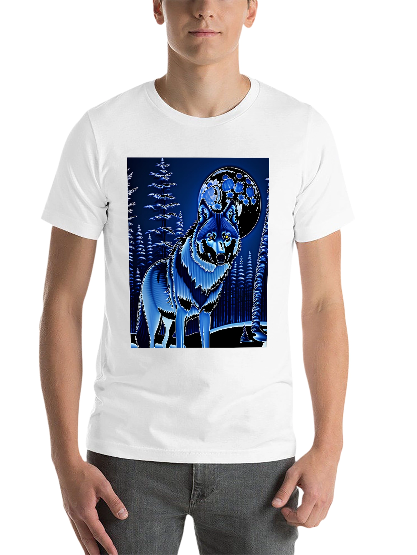 Wolf & Moon Graphic Tee - 14