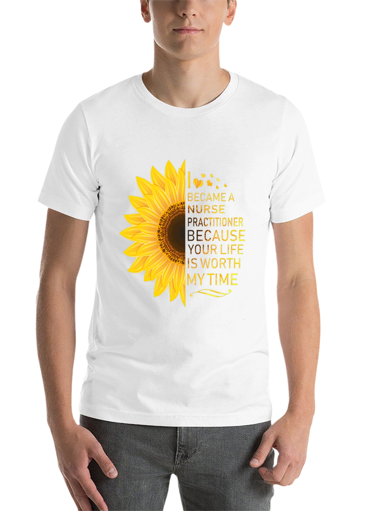 Black Nurse Practitioner Sunflower Tee view 14
