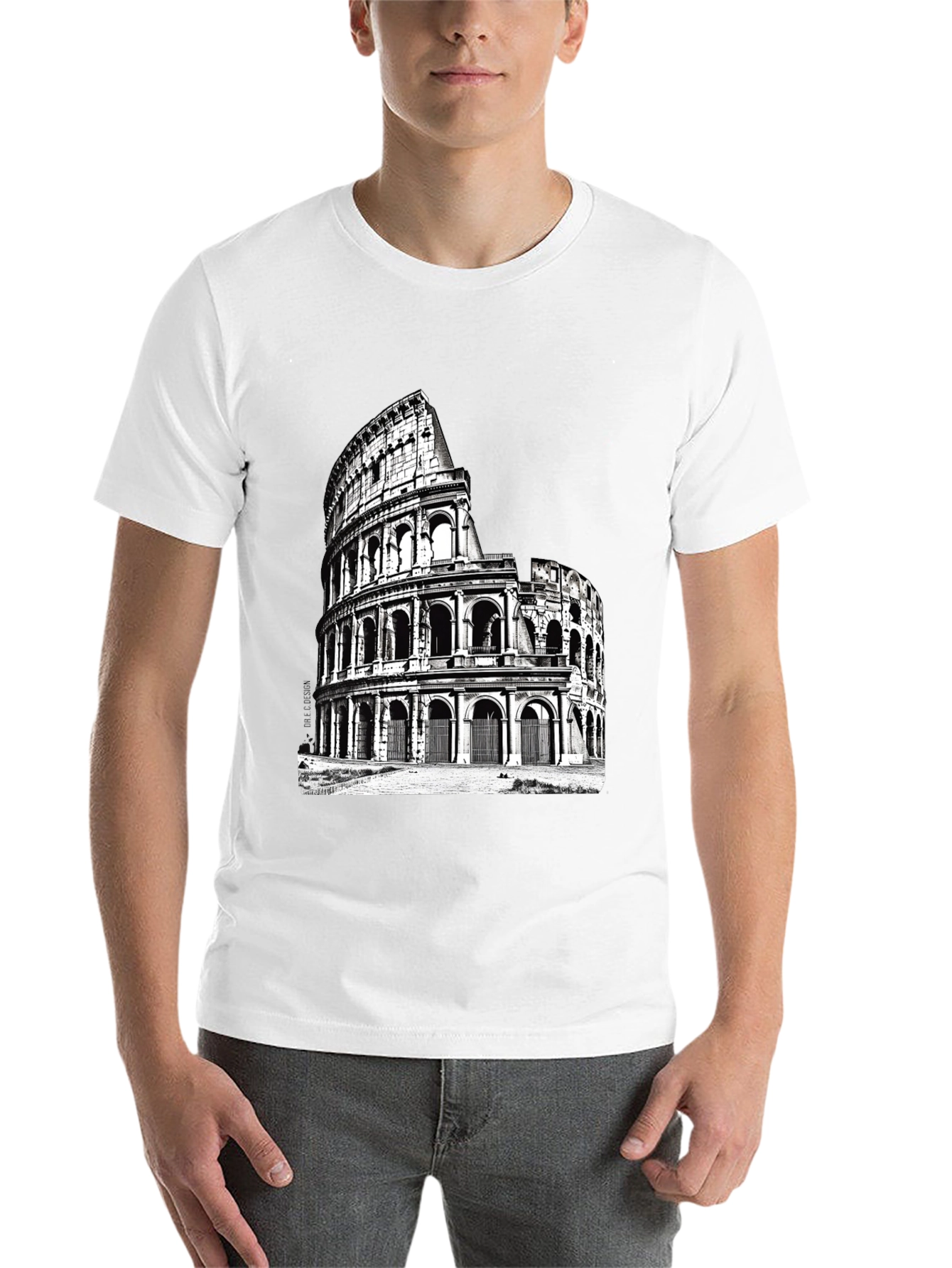 Black Colosseum Graphic Print Black T-Shirt view 14
