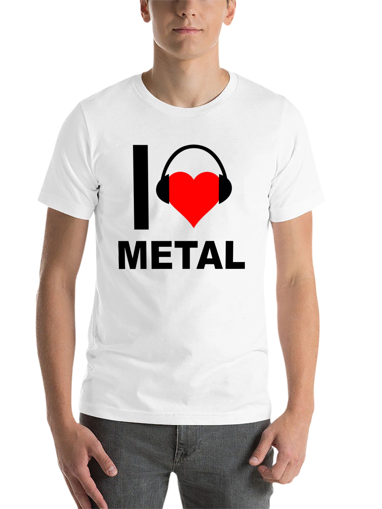 Black I Love Metal T-Shirt - Music Fan Tee view 14