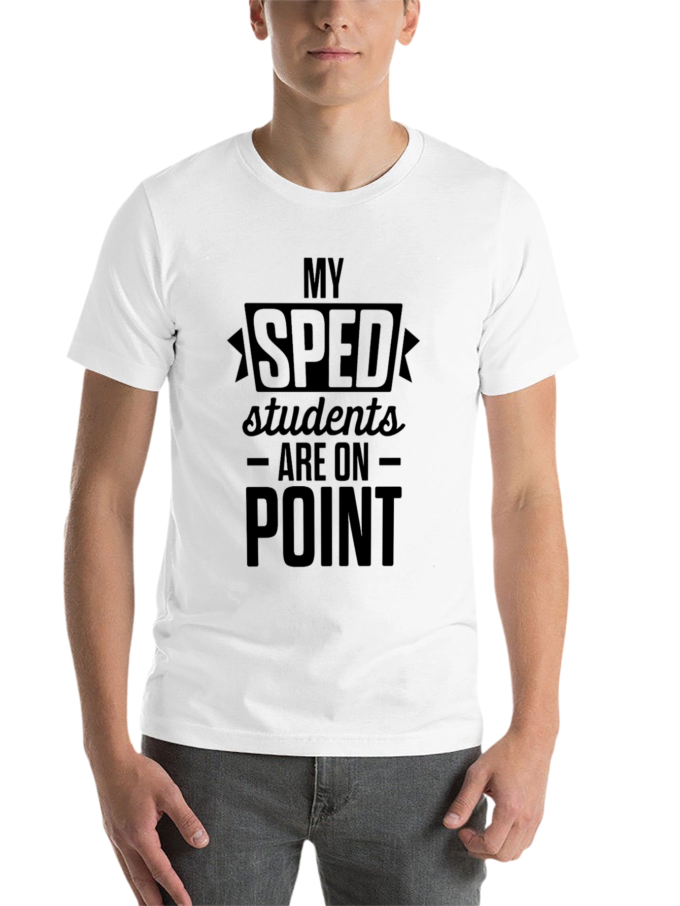 Black SPED Teacher T-Shirt - Students Are On Point view 14