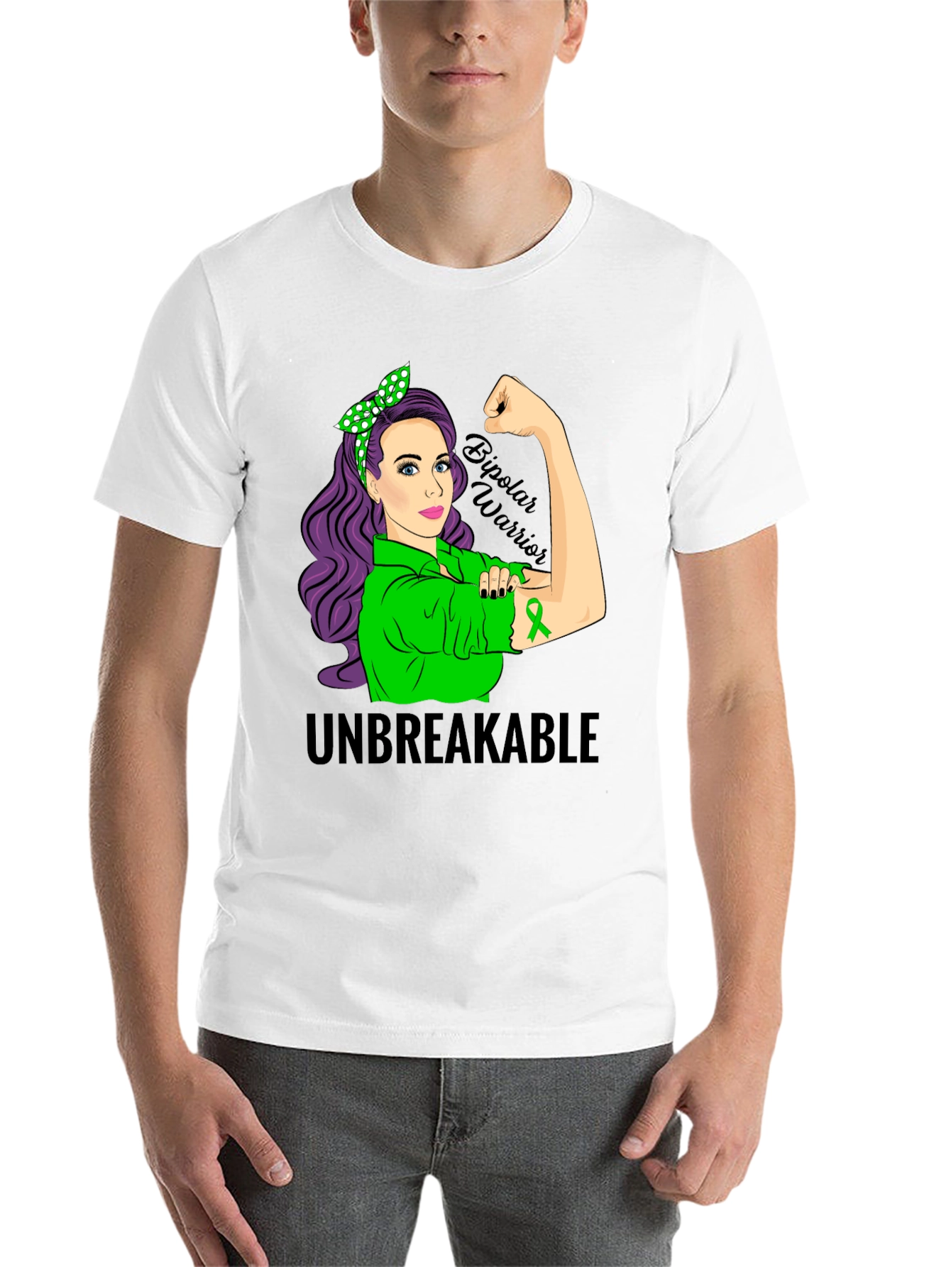 Unbreakable Bipolar Warrior Awareness T-Shirt - 14