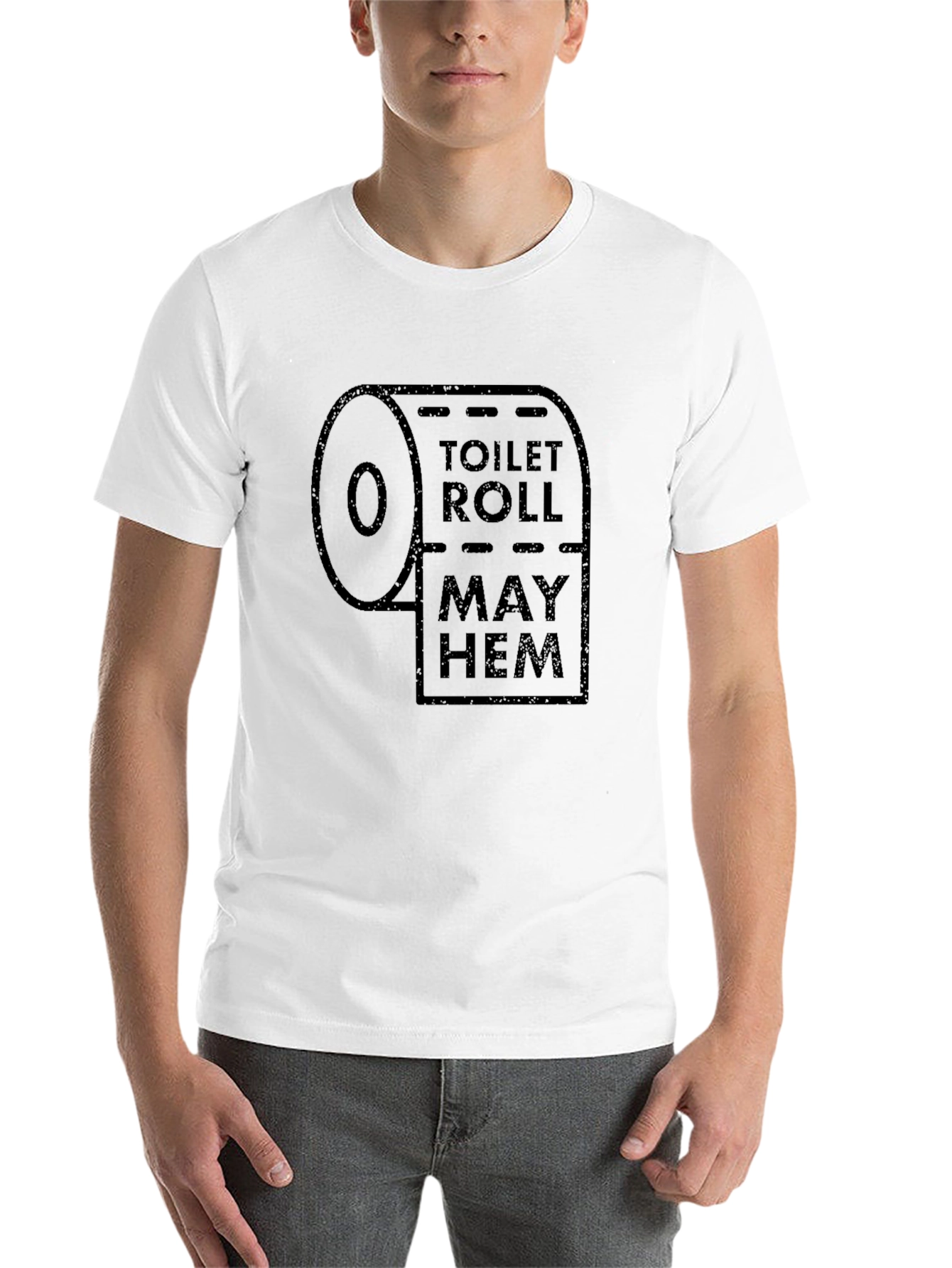 Black Toilet Roll Mayhem T-Shirt - Funny Graphic Tee view 14