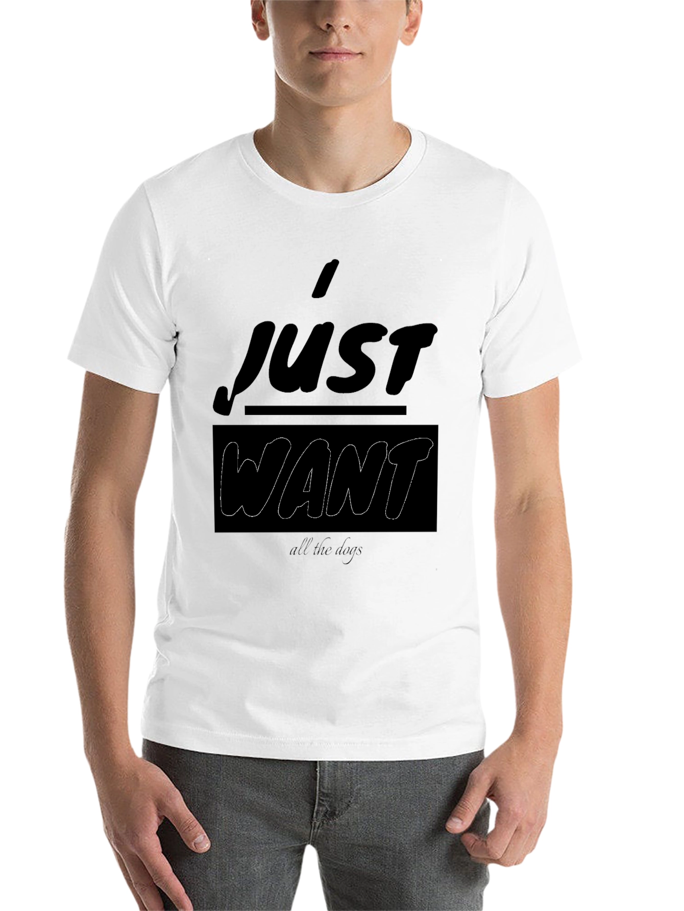 Black I Just Want All The Dogs Black T-Shirt view 14