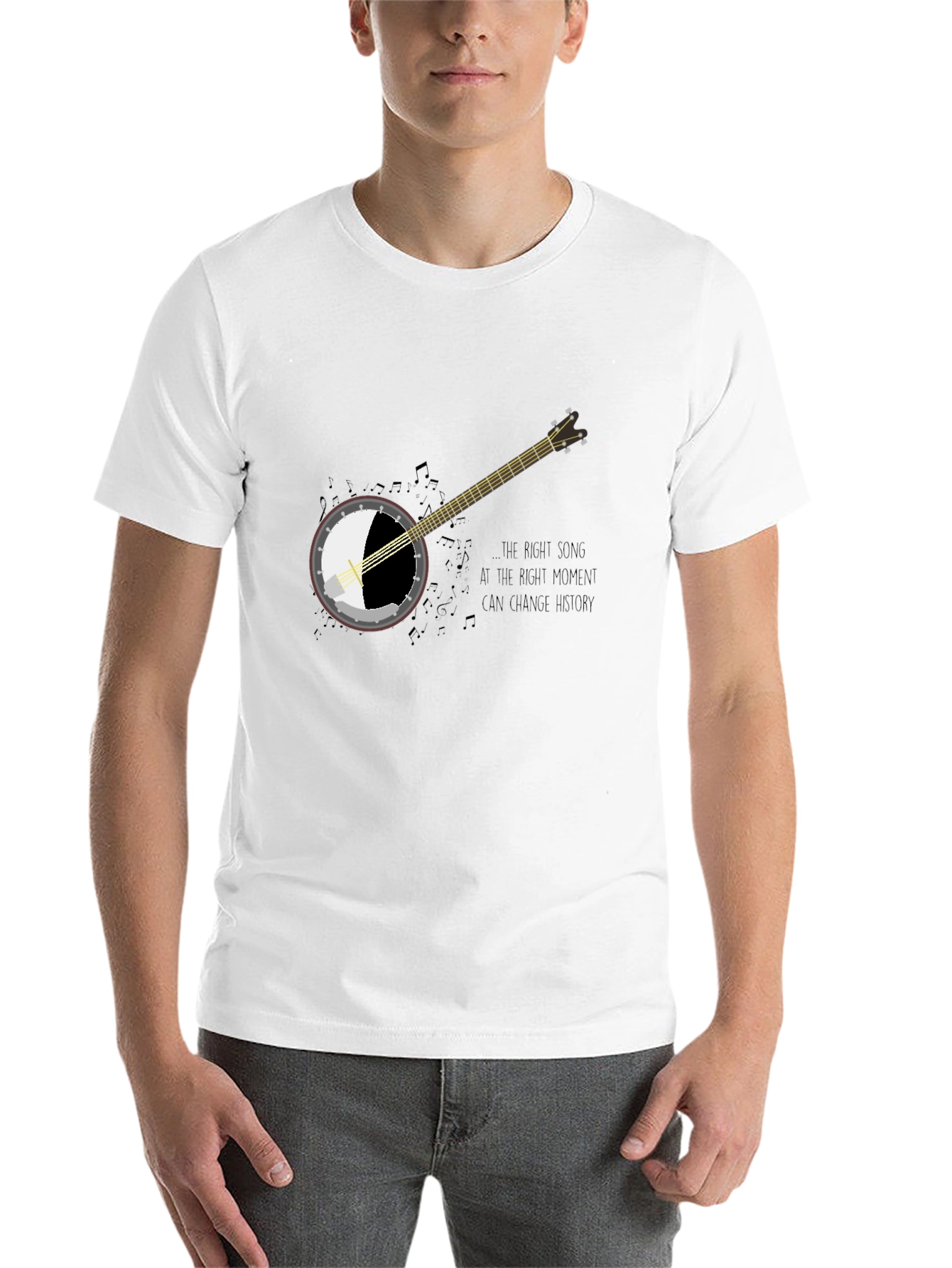 Black Banjo Graphic Tee - Music Changes History view 14