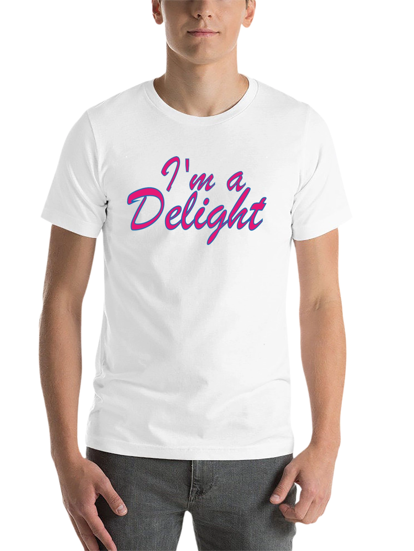 Black I'm a Delight Graphic T-Shirt - Funny & Stylish view 14