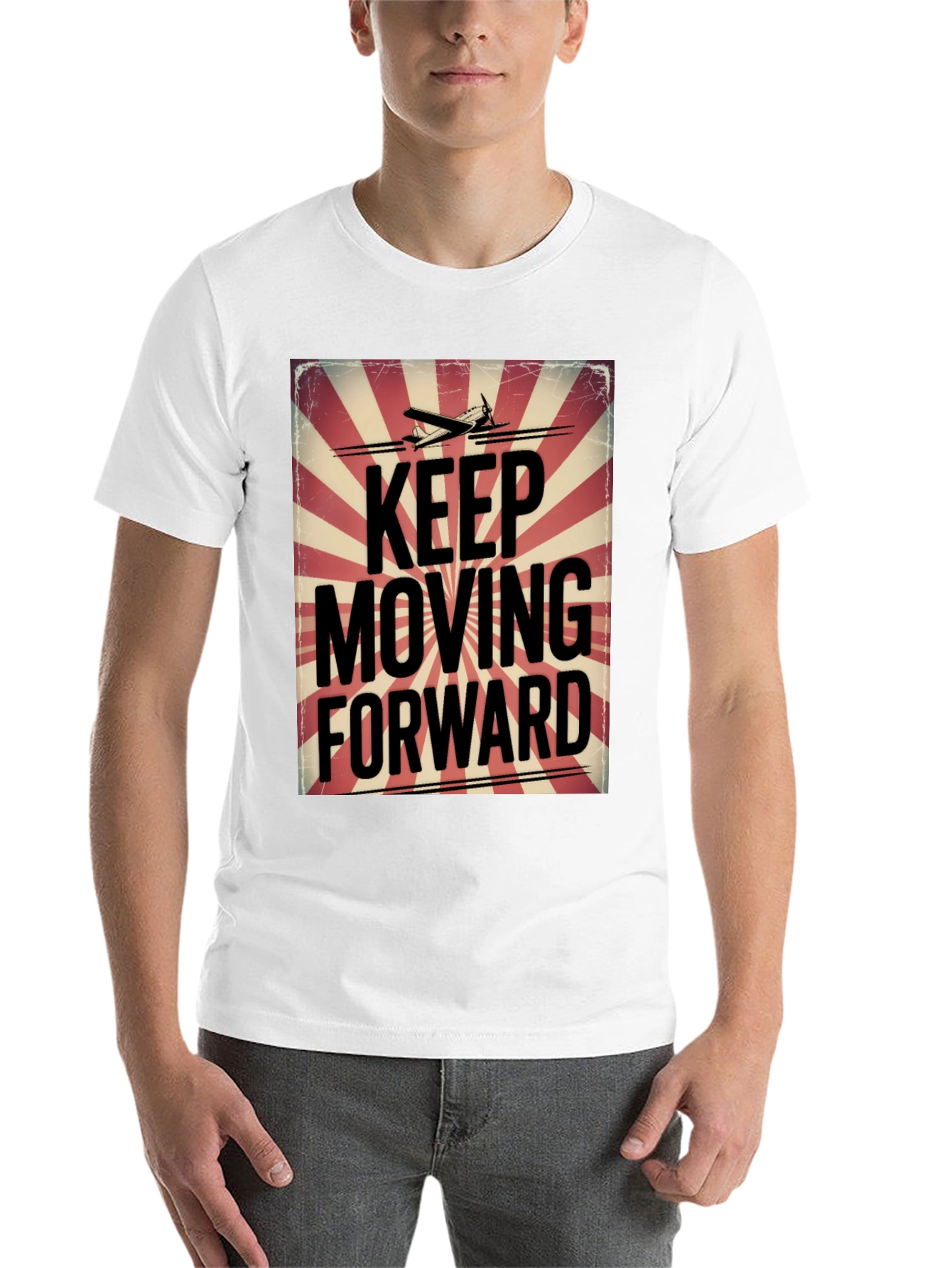 Black Keep Moving Forward Graphic Tee view 14