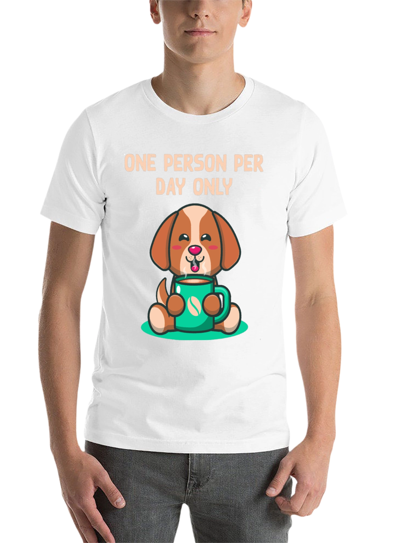 Black Cute Dog Coffee Lover T-Shirt view 14