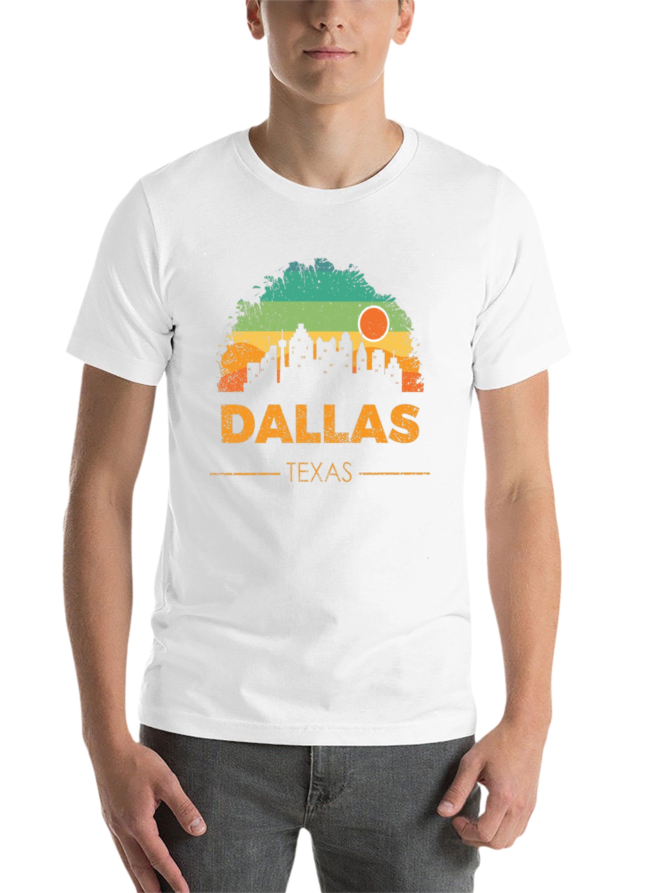 Black Dallas Texas Skyline Graphic T-Shirt view 14