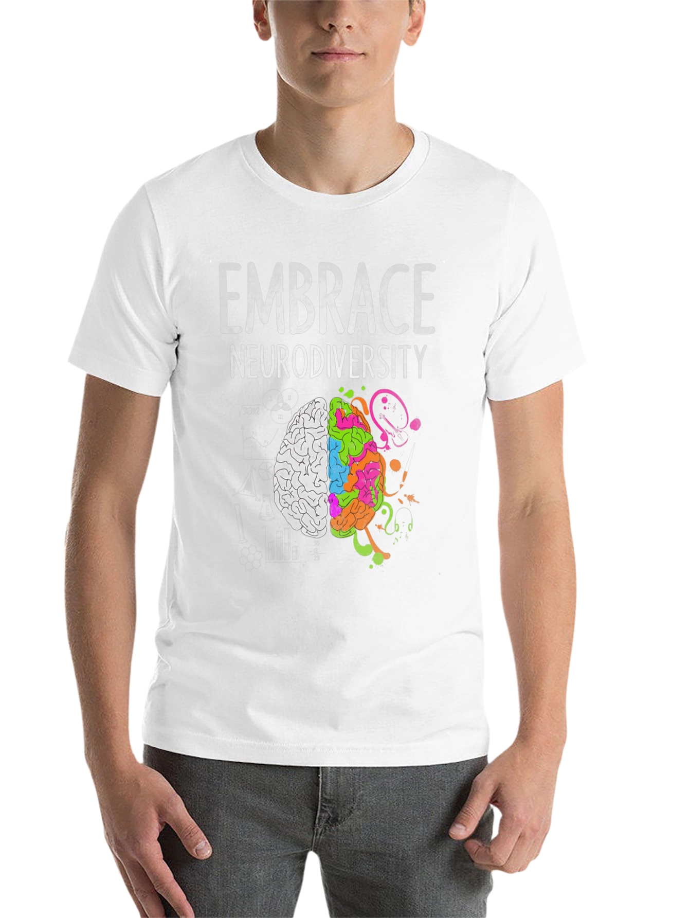 Black Embrace Neurodiversity Graphic Tee view 14