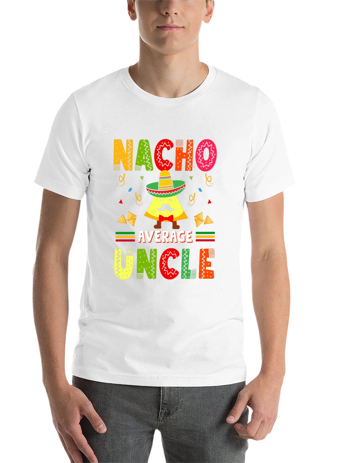 Black Nacho Average Uncle T-Shirt - Funny Pun Tee view 14