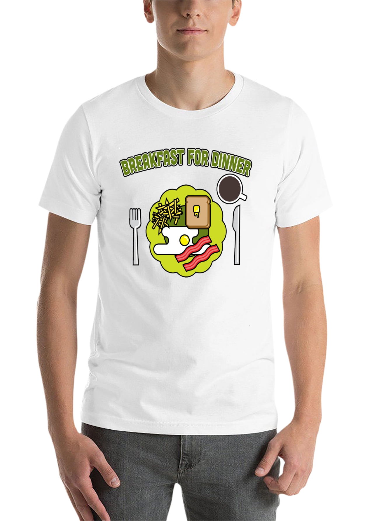 Black Breakfast for Dinner Graphic Tee view 14