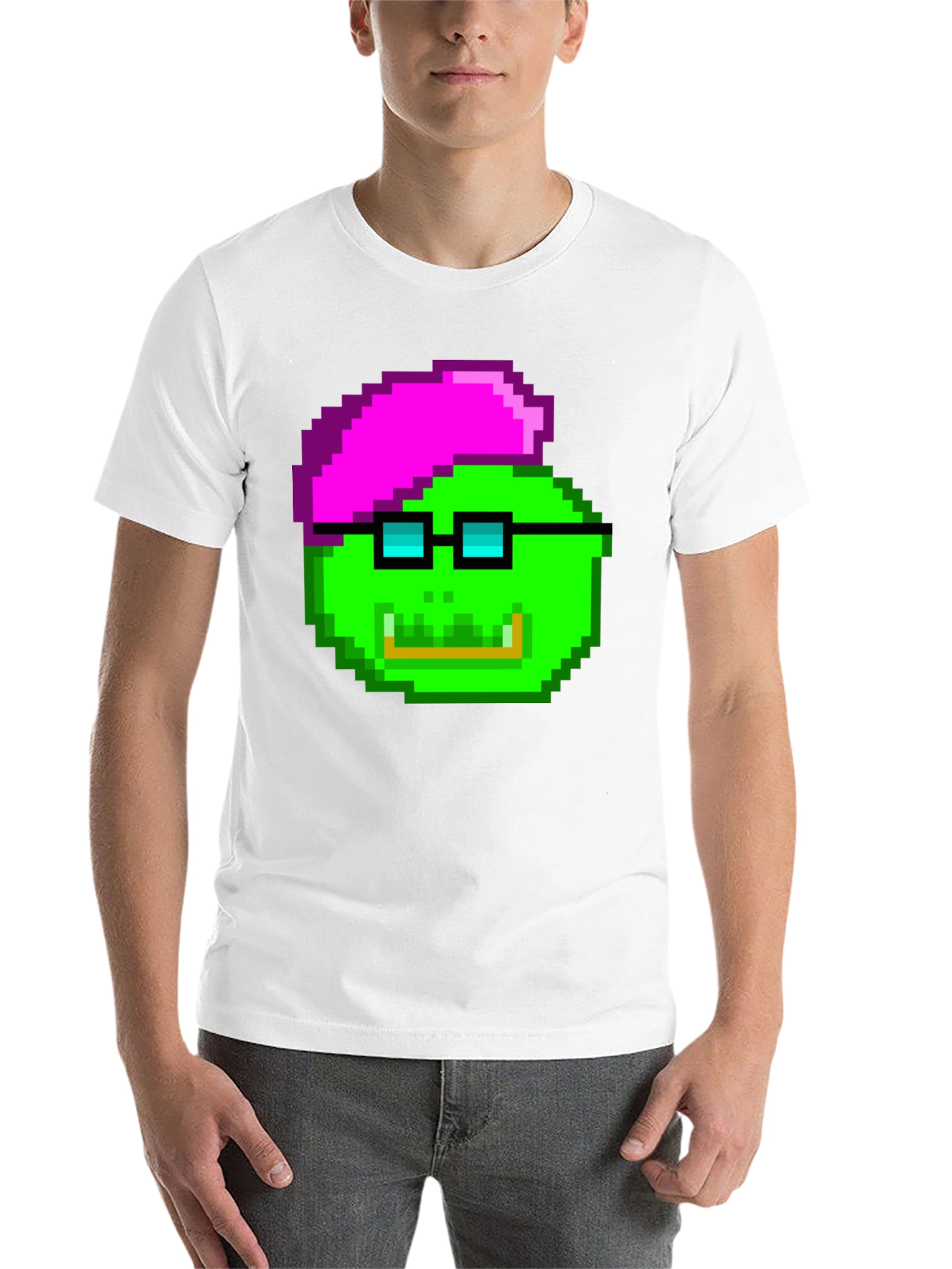 Black Pixel Art T-Shirt - Geek Chic Style view 14