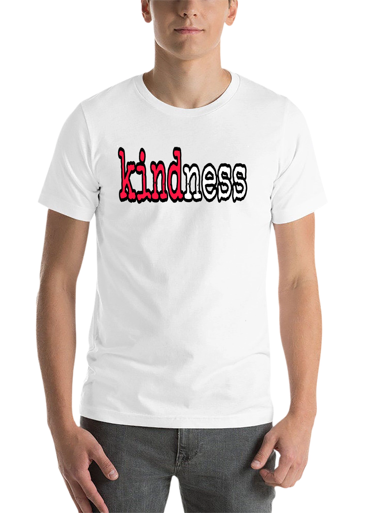 Black Kindness T-Shirt - Black Graphic Tee view 14