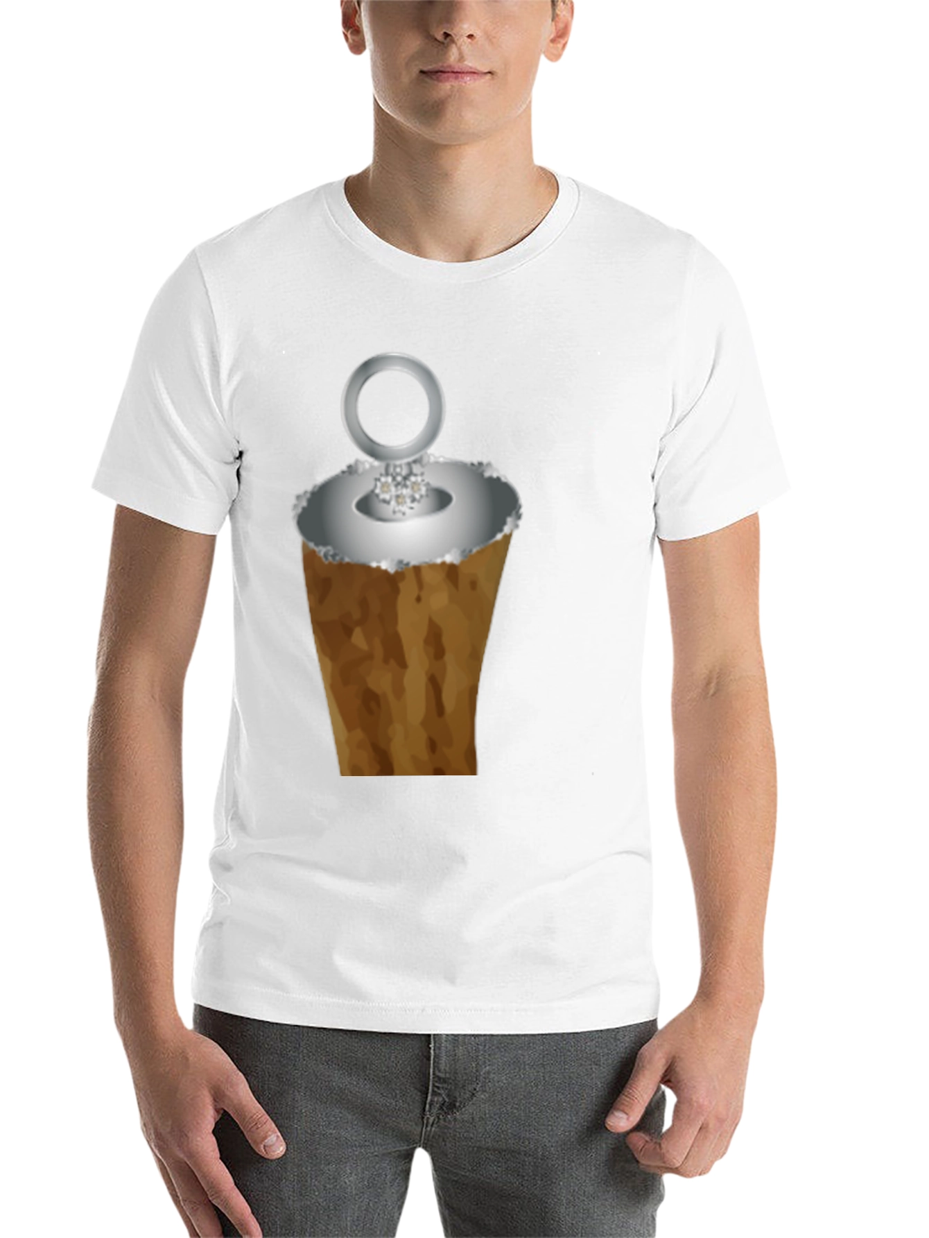 Black Funny Ice Cream Cone Ring Black T-Shirt view 14