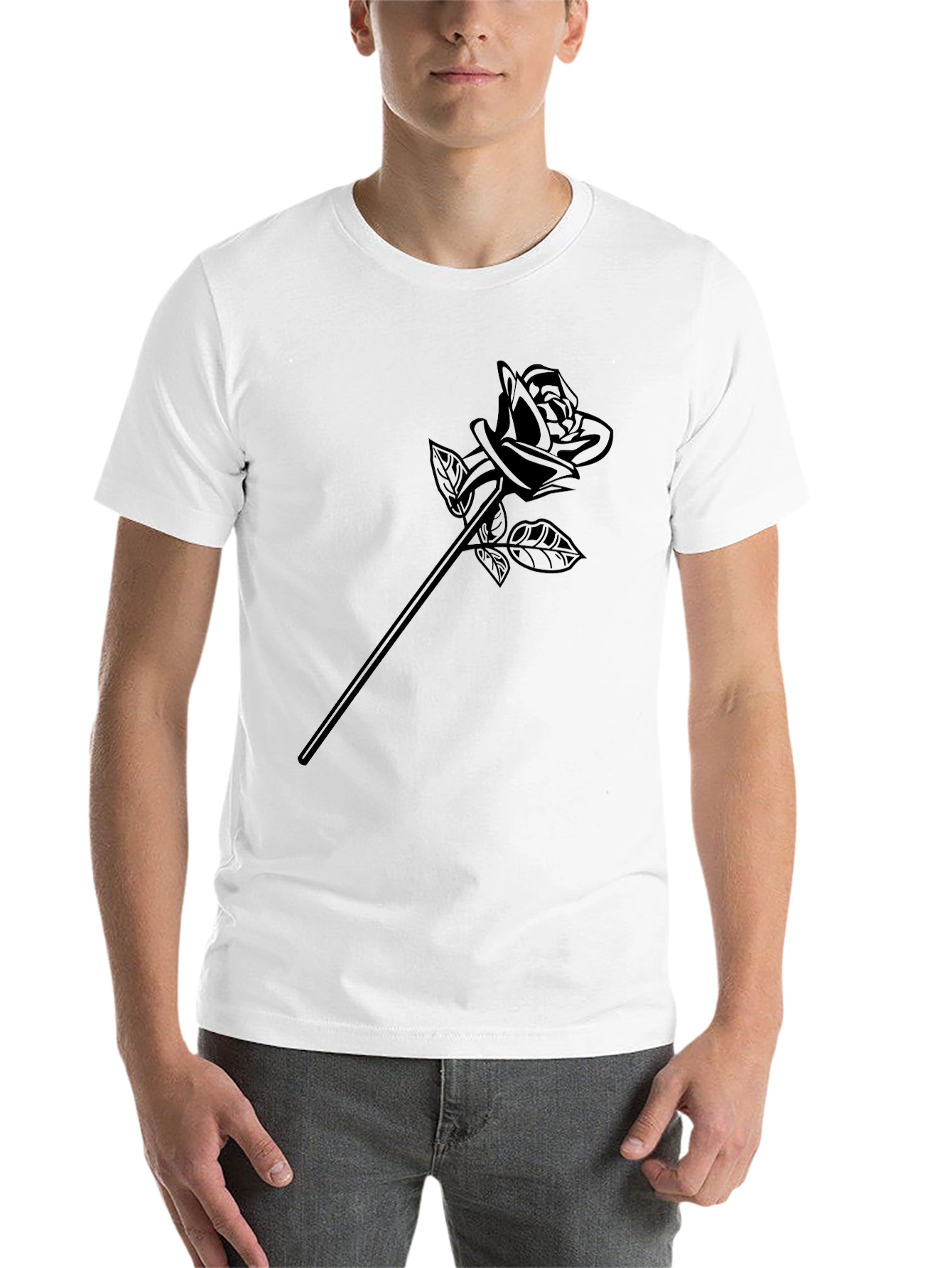 Black Black Rose Graphic Tee - Modern Menswear view 14