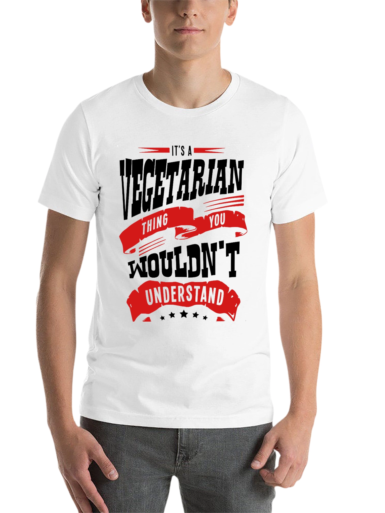 Black Vegetarian Thing T-Shirt view 14