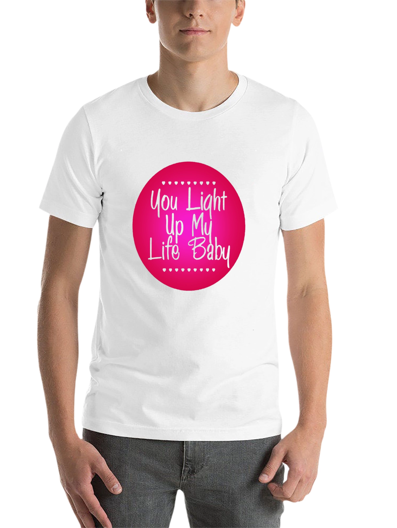 Black You Light Up My Life Baby T-Shirt - Romantic Graphic Tee view 14