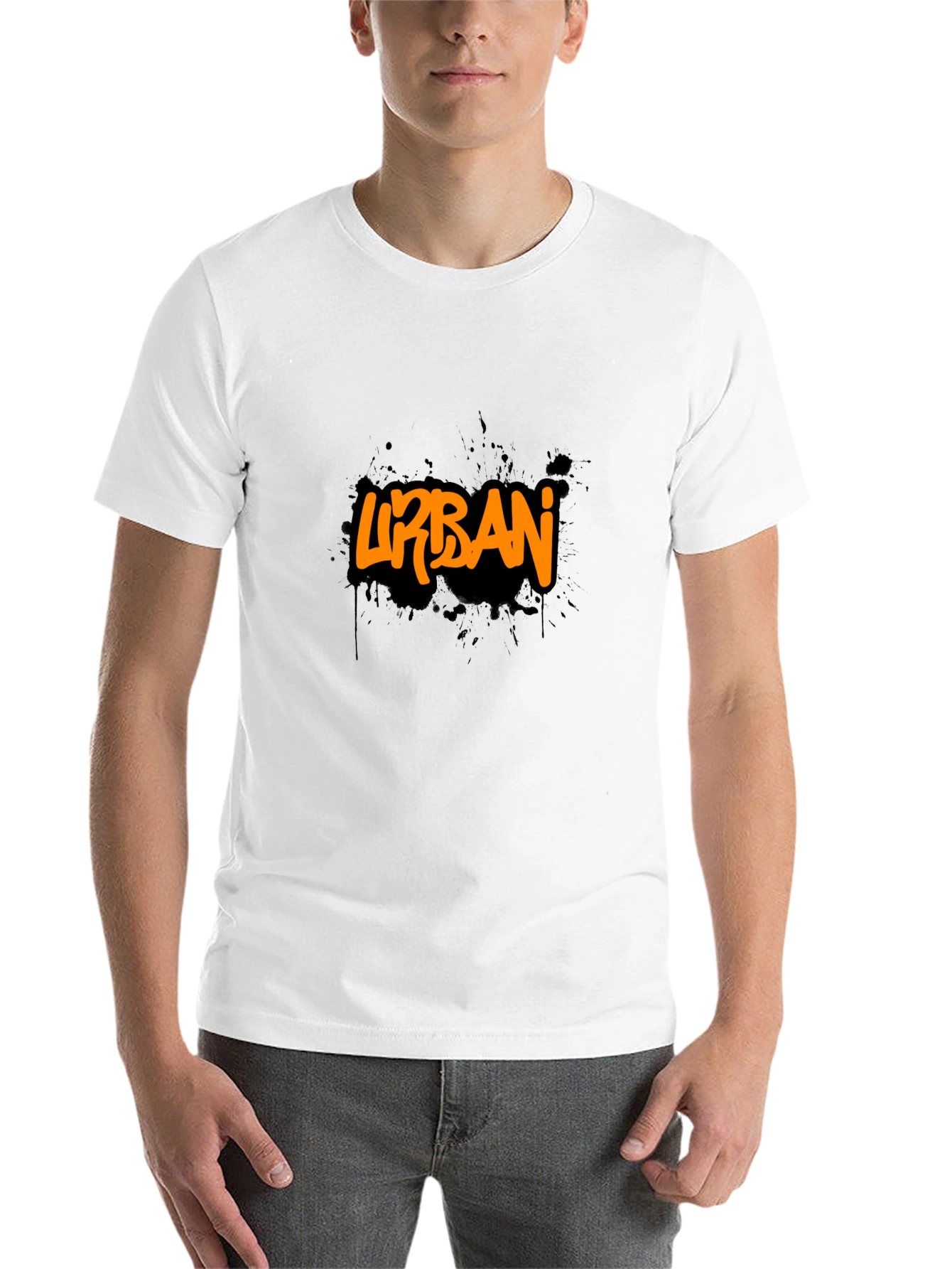 Black Urban Graphic Tee - Black Men's T-Shirt view 14