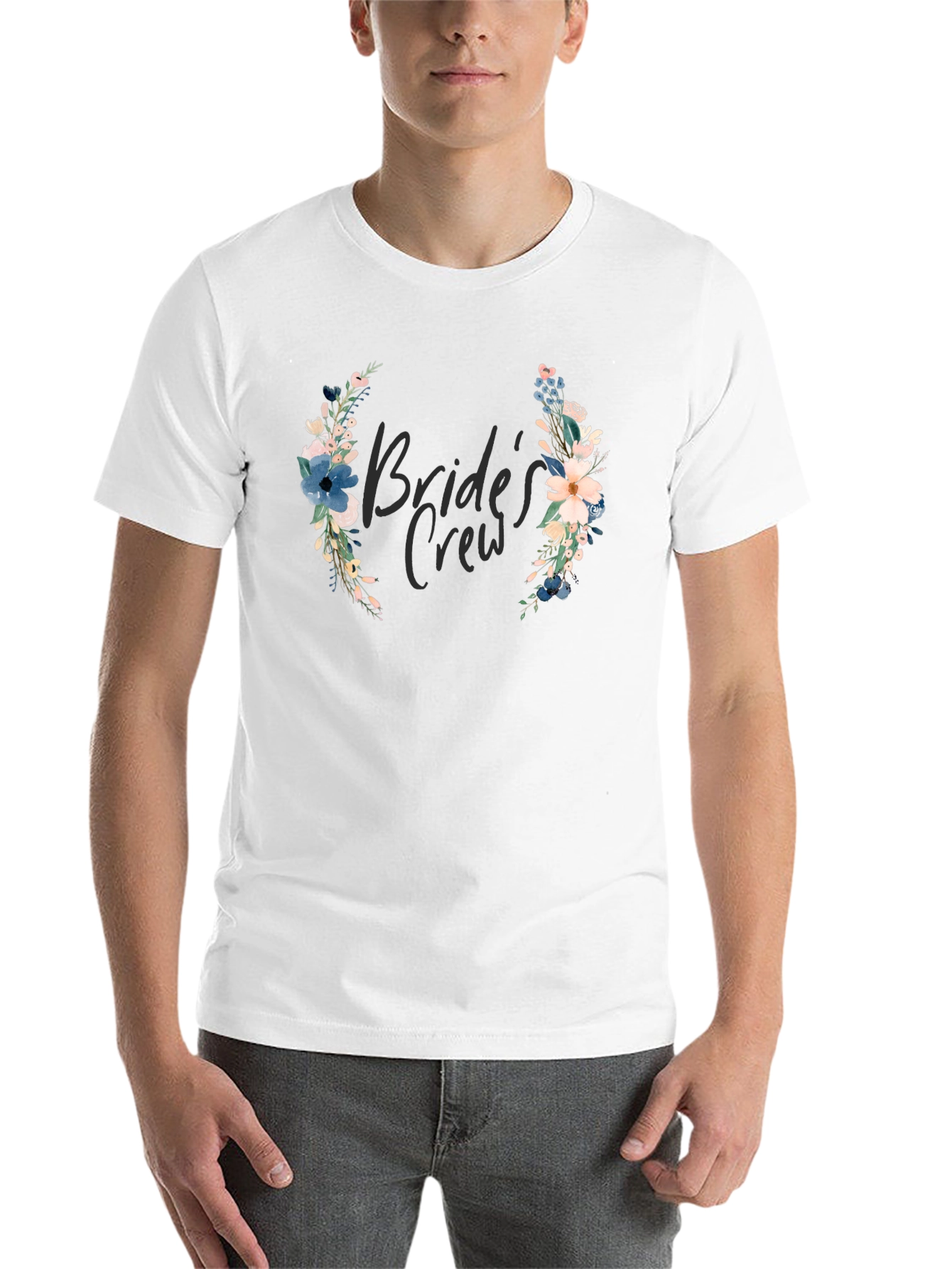 Bride's Crew Floral T-Shirt - Wedding Party Apparel - 14