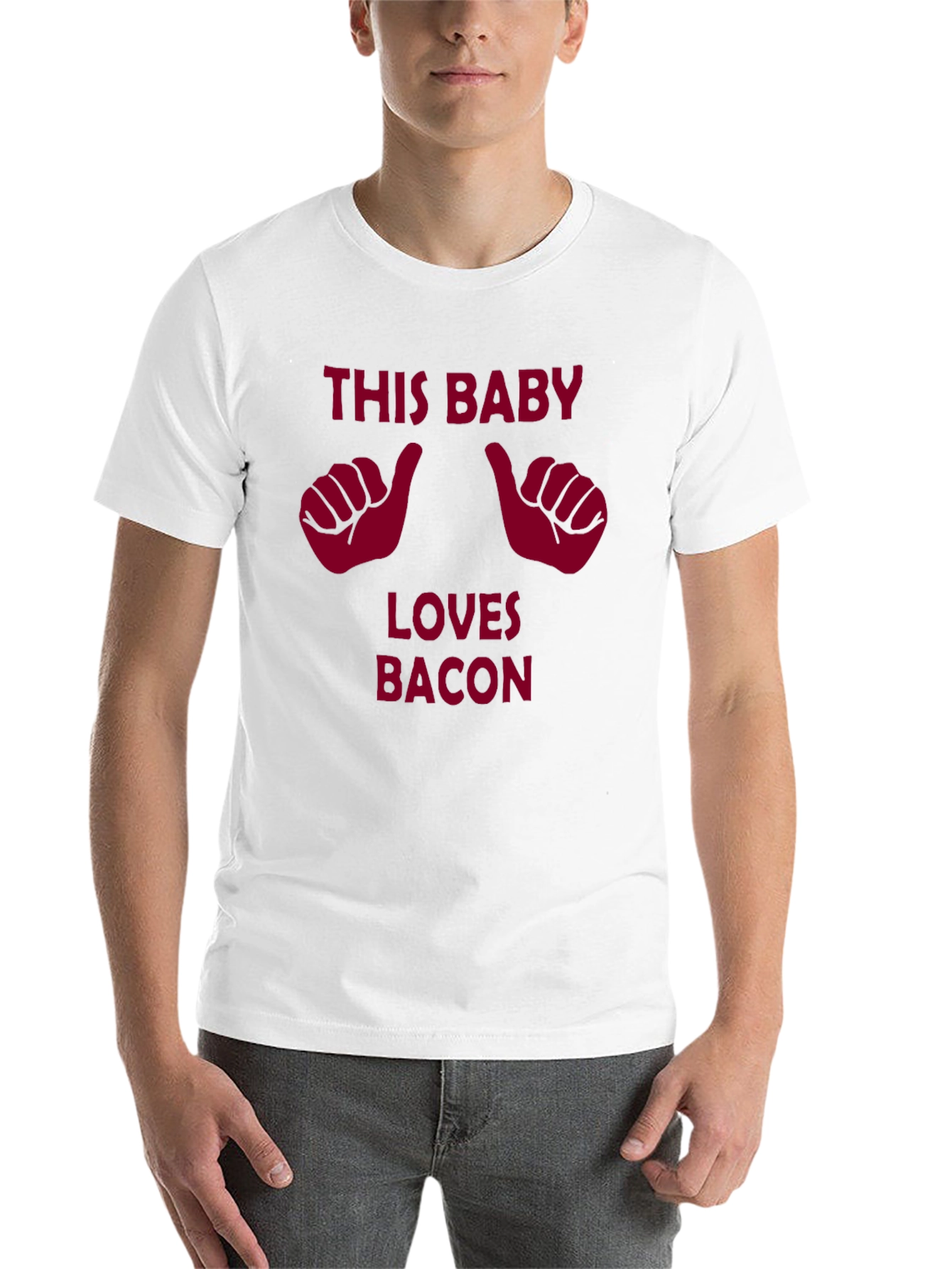Black This Baby Loves Bacon Graphic Tee view 14