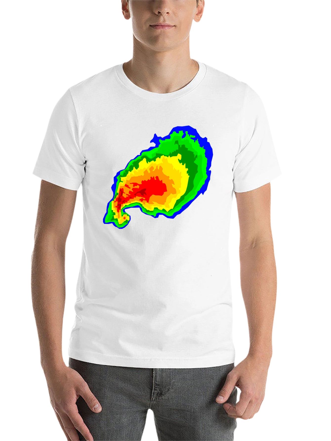 Black Weather Radar Graphic T-Shirt view 14