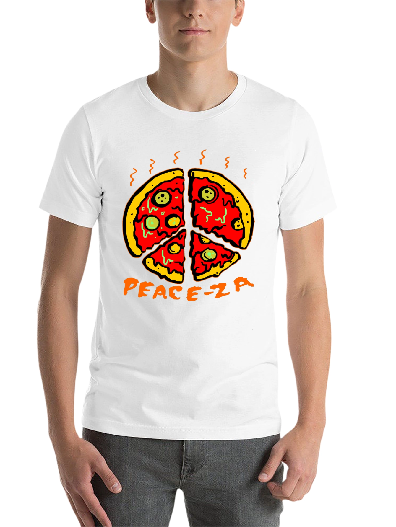 Black Peace-za Pizza Graphic Tee view 14