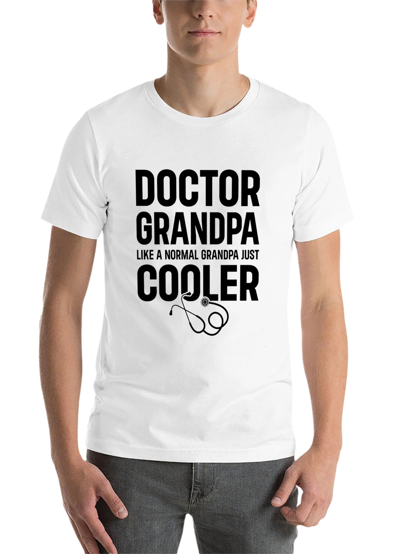 Black Doctor Grandpa T-Shirt - Cool Grandpa Tee view 14