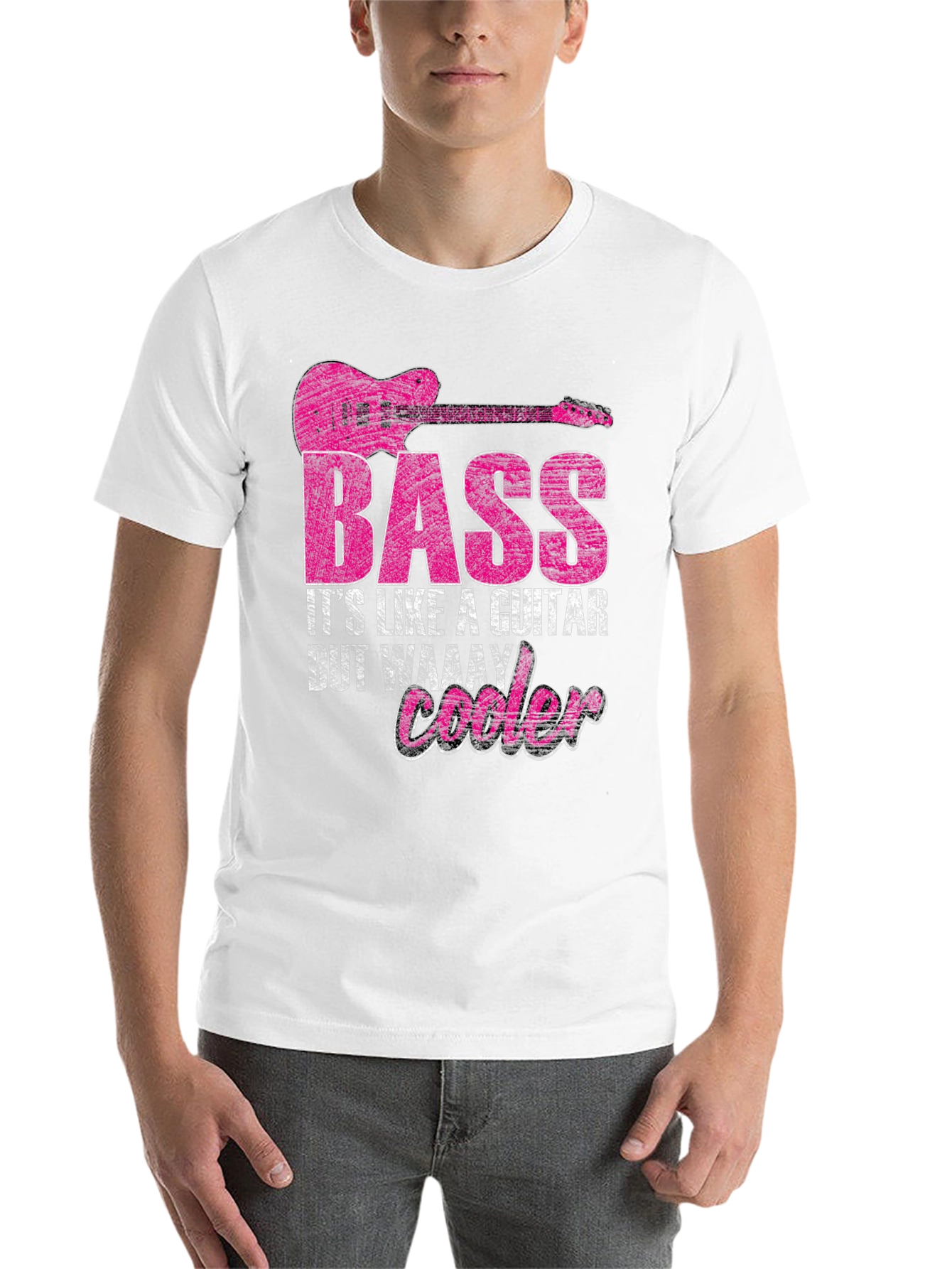 Black Bass Guitar T-Shirt - It's Like a Guitar, But Cooler! view 14