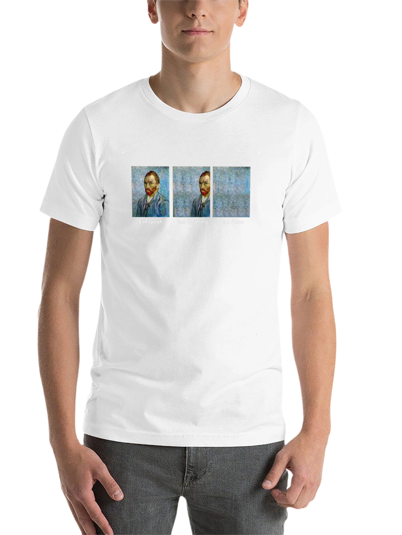 Black Van Gogh Humor T-Shirt - Art Lover Tee view 14