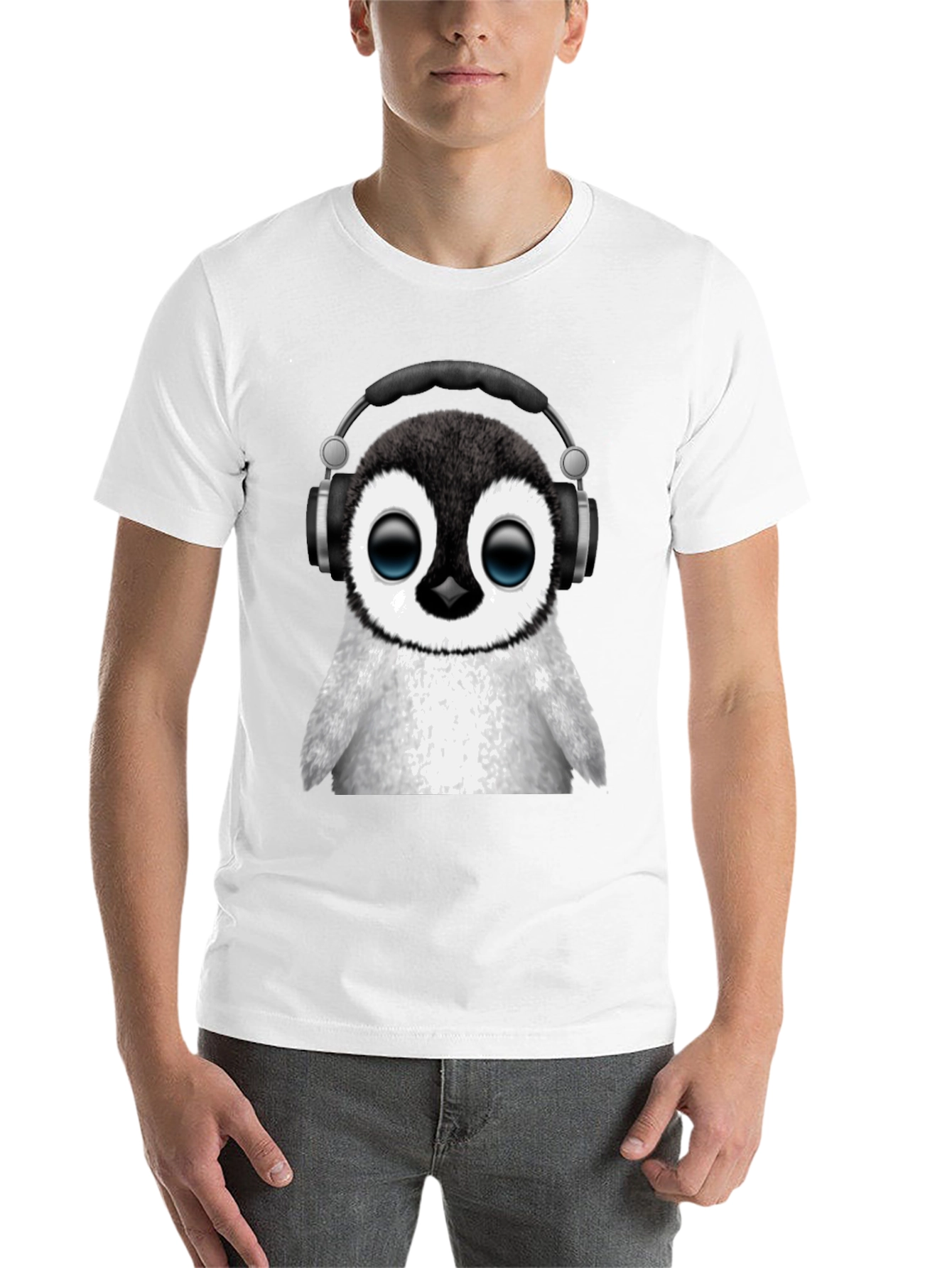 Black Penguin Headphone Graphic Tee view 14