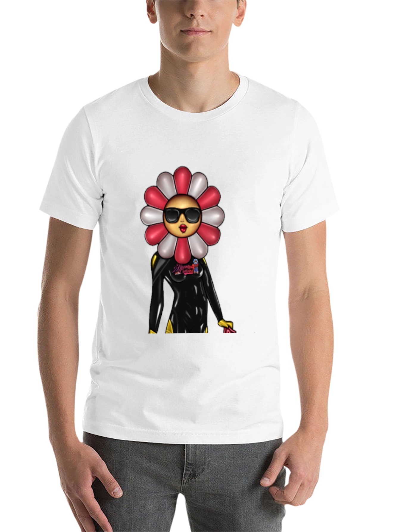 Black Funky Flower Power T-Shirt view 14