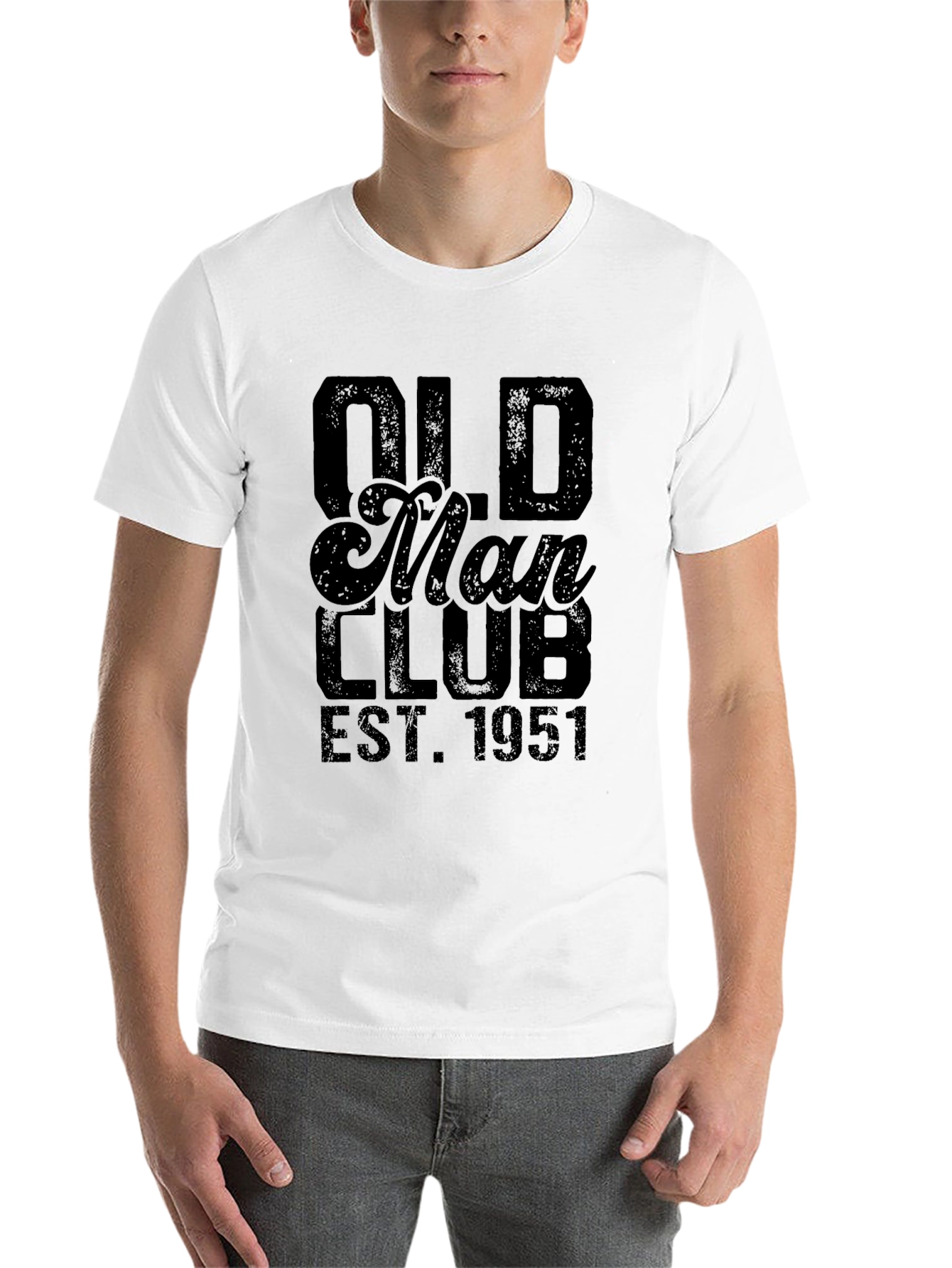 Black Old Man Club EST 1951 Black T-Shirt view 14