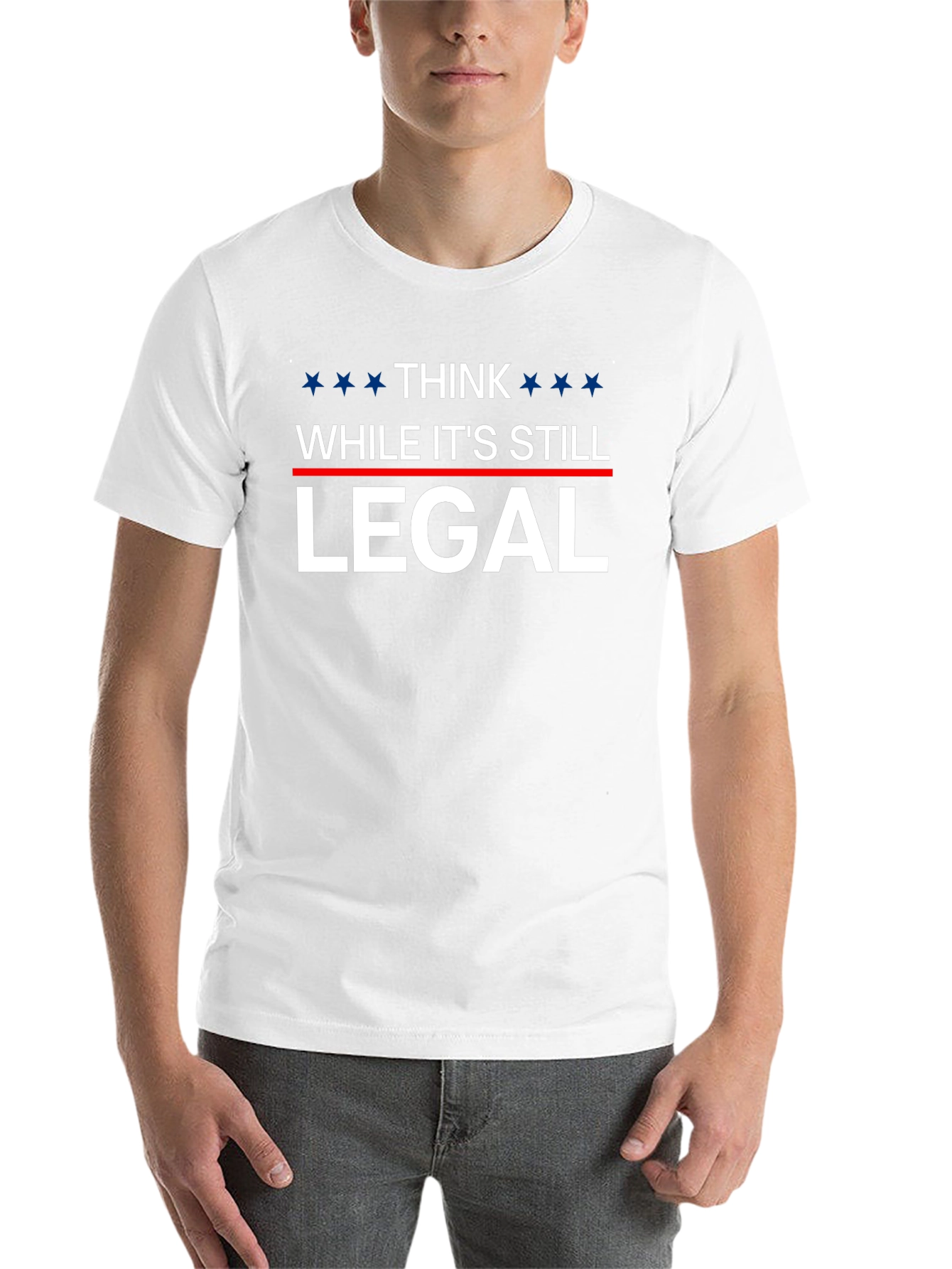 Black Think While It's Still Legal T-Shirt view 14