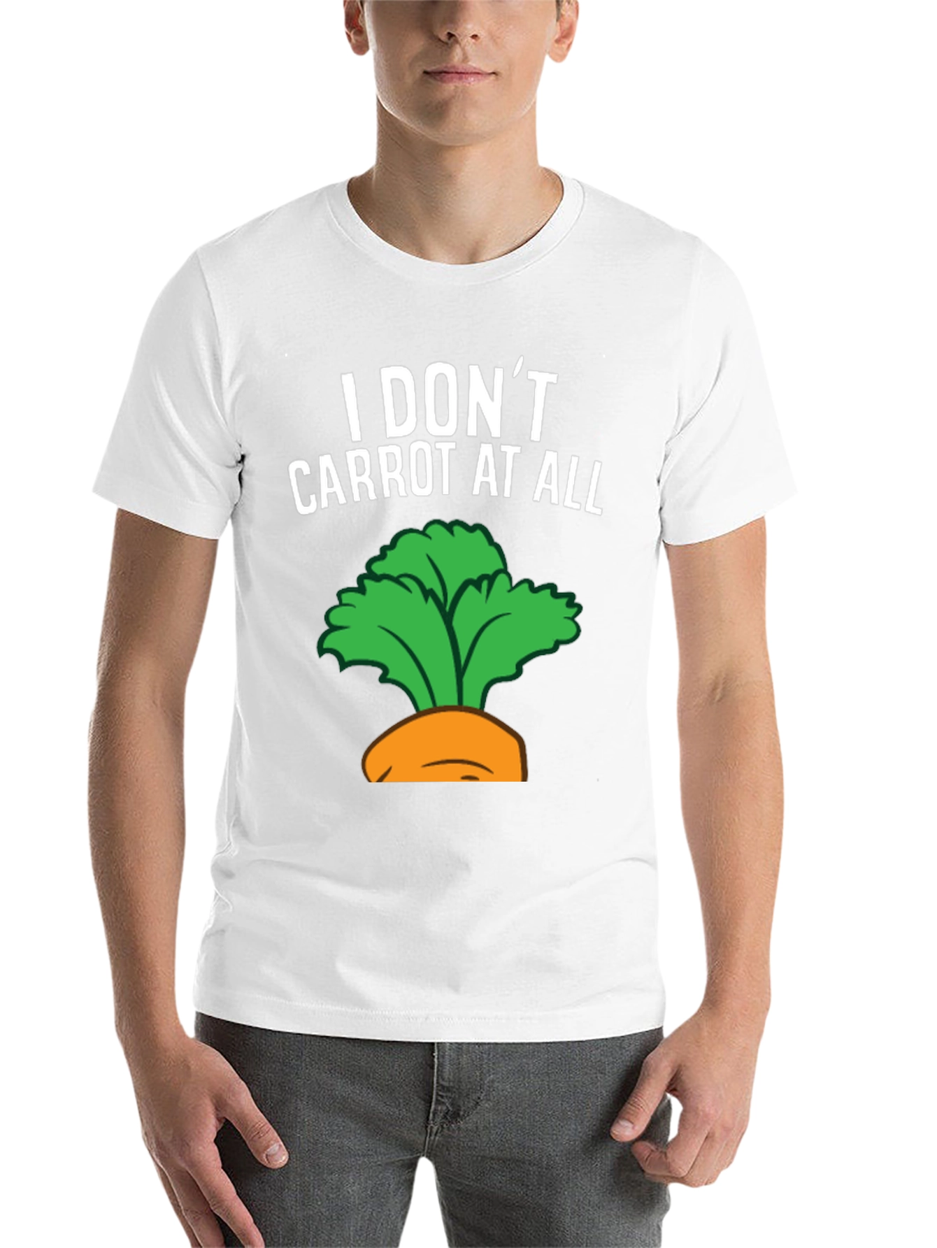 Black I Don't Carrot at All Graphic Tee view 14