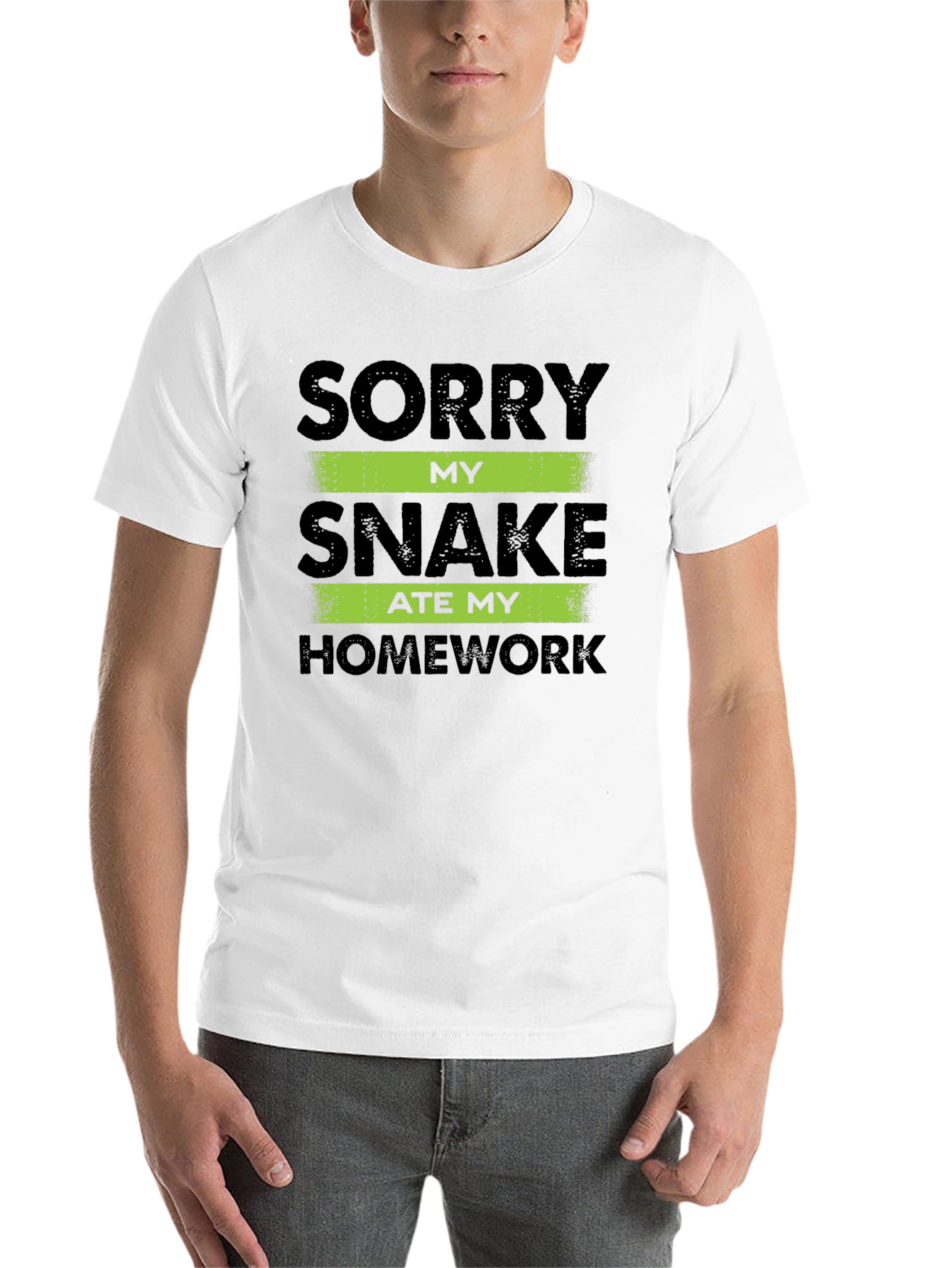 Black Snake Ate My Homework T-Shirt - Funny Student Tee view 14
