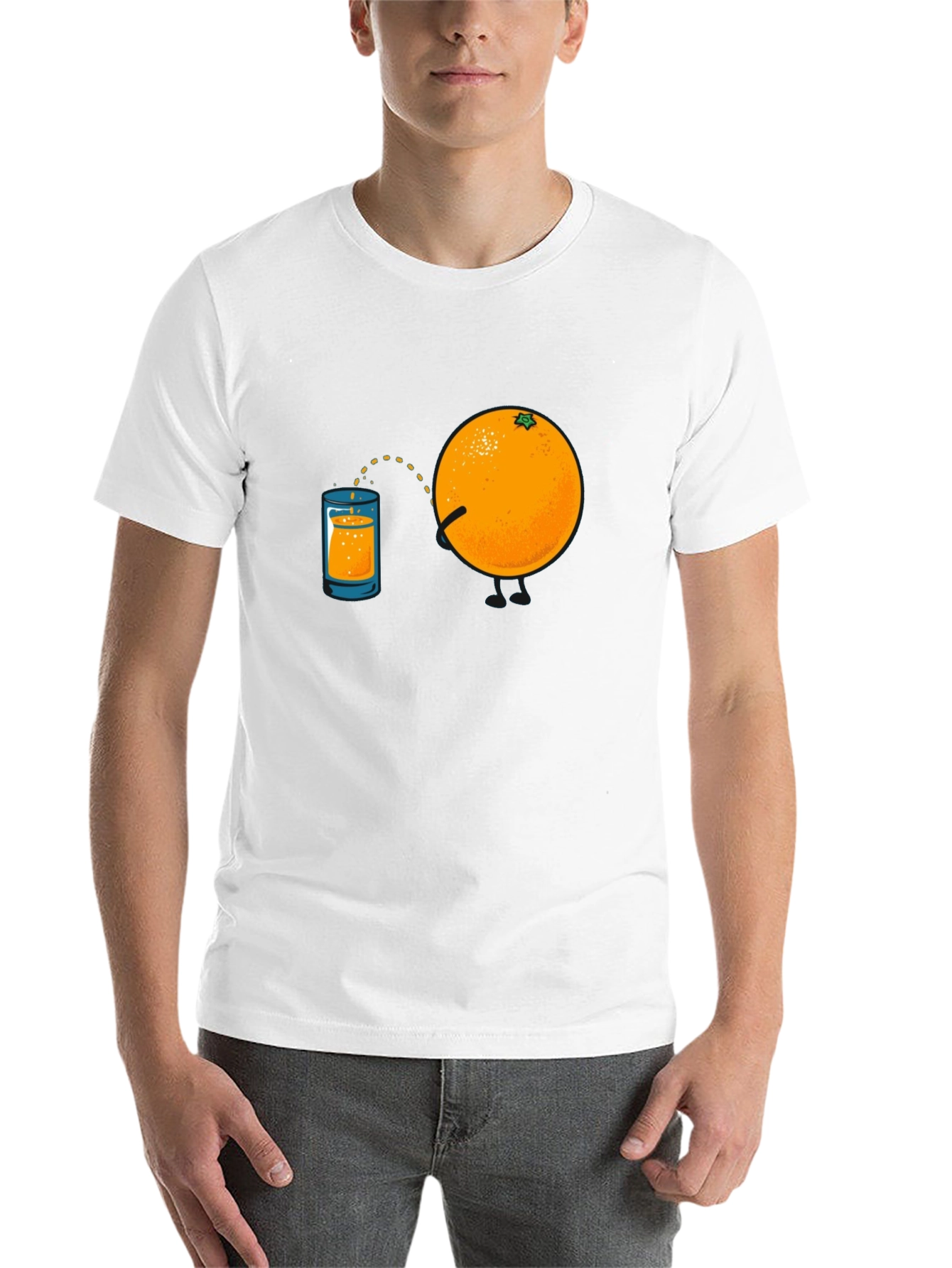 Black Funny Orange Juice Graphic Tee view 14