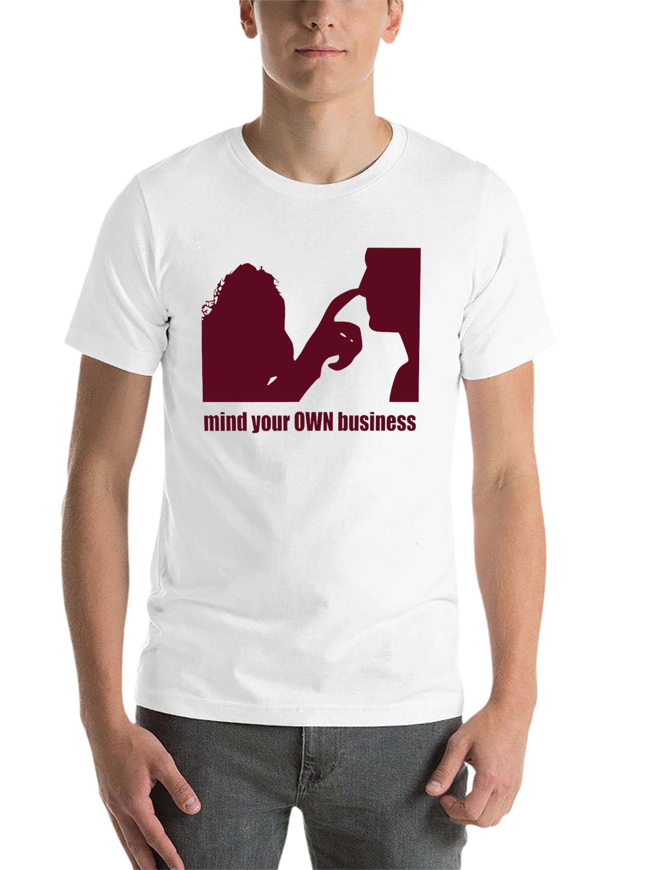 Black Mind Your Own Business Graphic Tee - Unisex view 14
