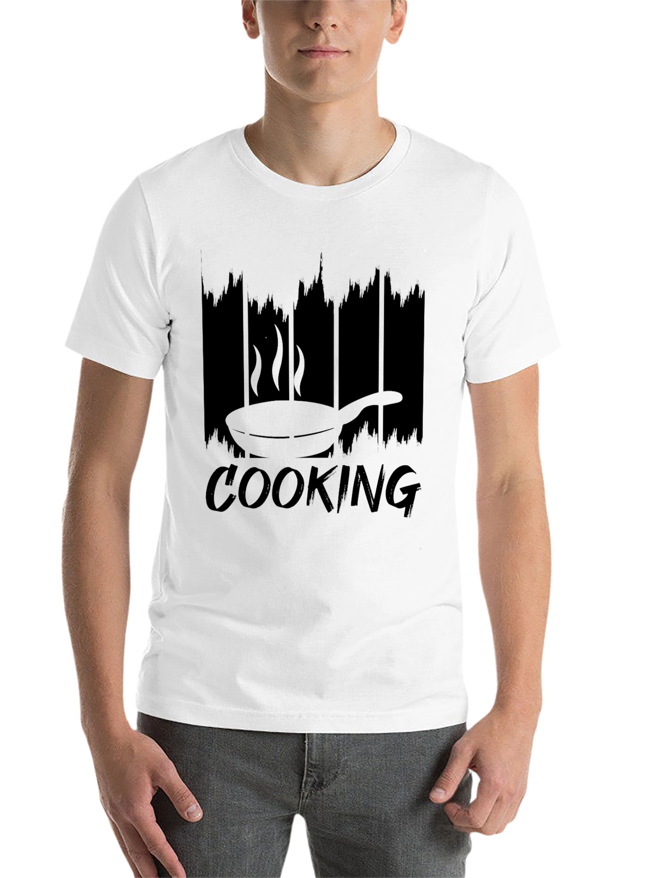 Black Cooking Frying Pan Graphic T-Shirt view 14