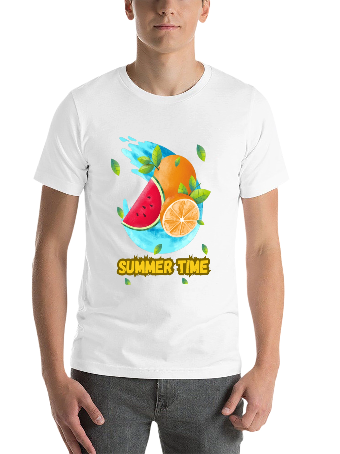 Black Summer Time Fruit T-Shirt view 14