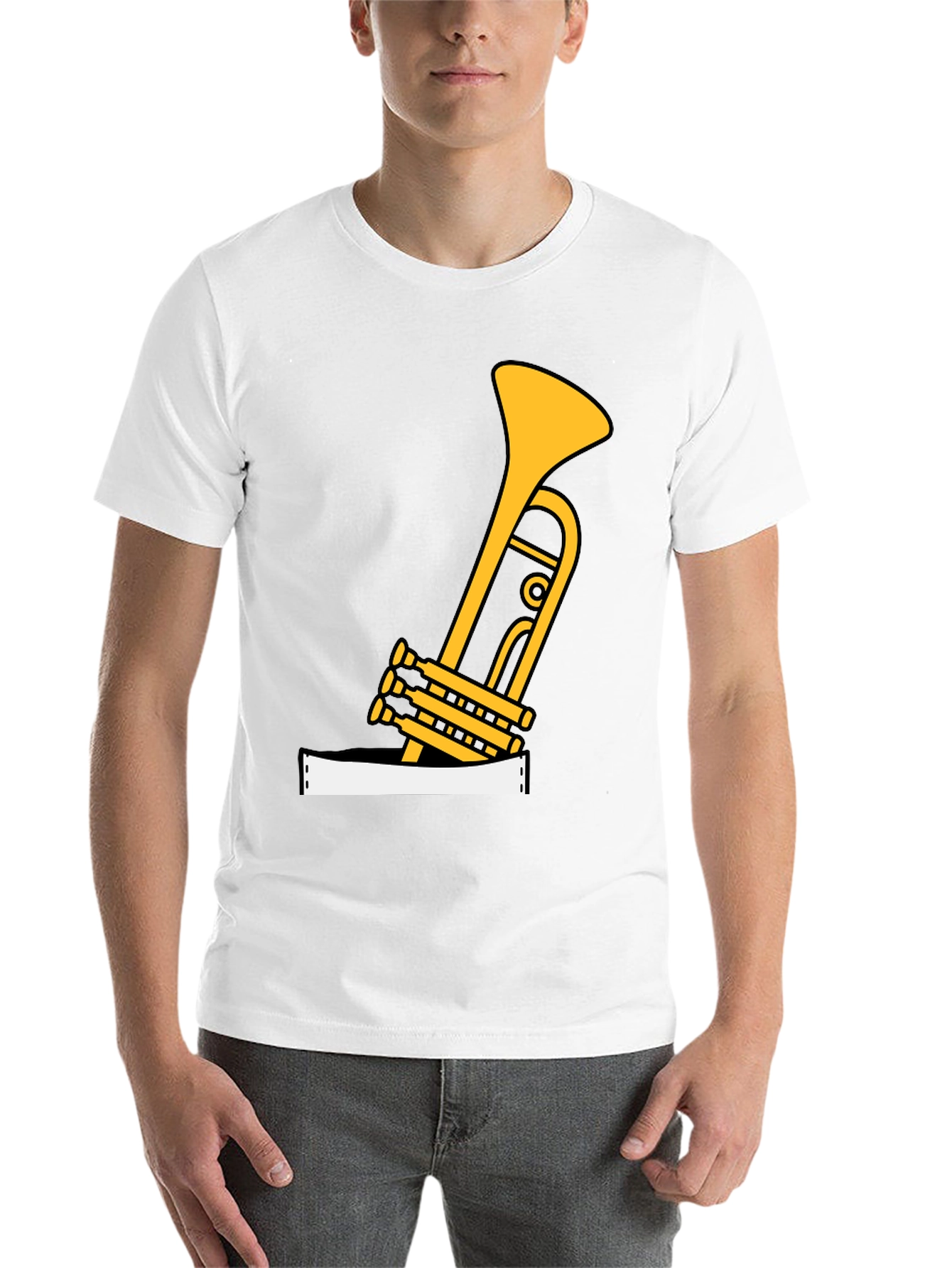 Black Musical Trumpet Graphic Tee view 14