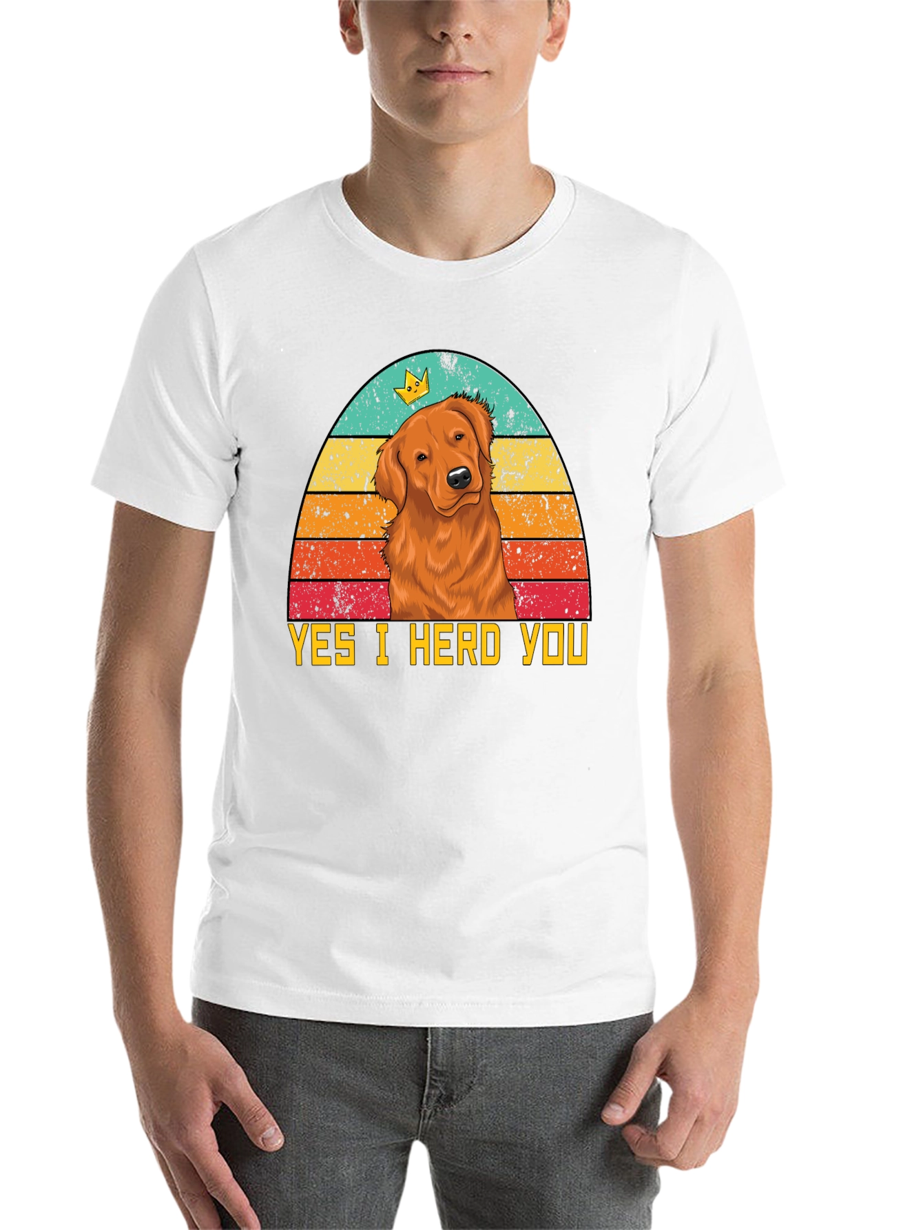 Black Yes I Herd You Dog T-Shirt view 14