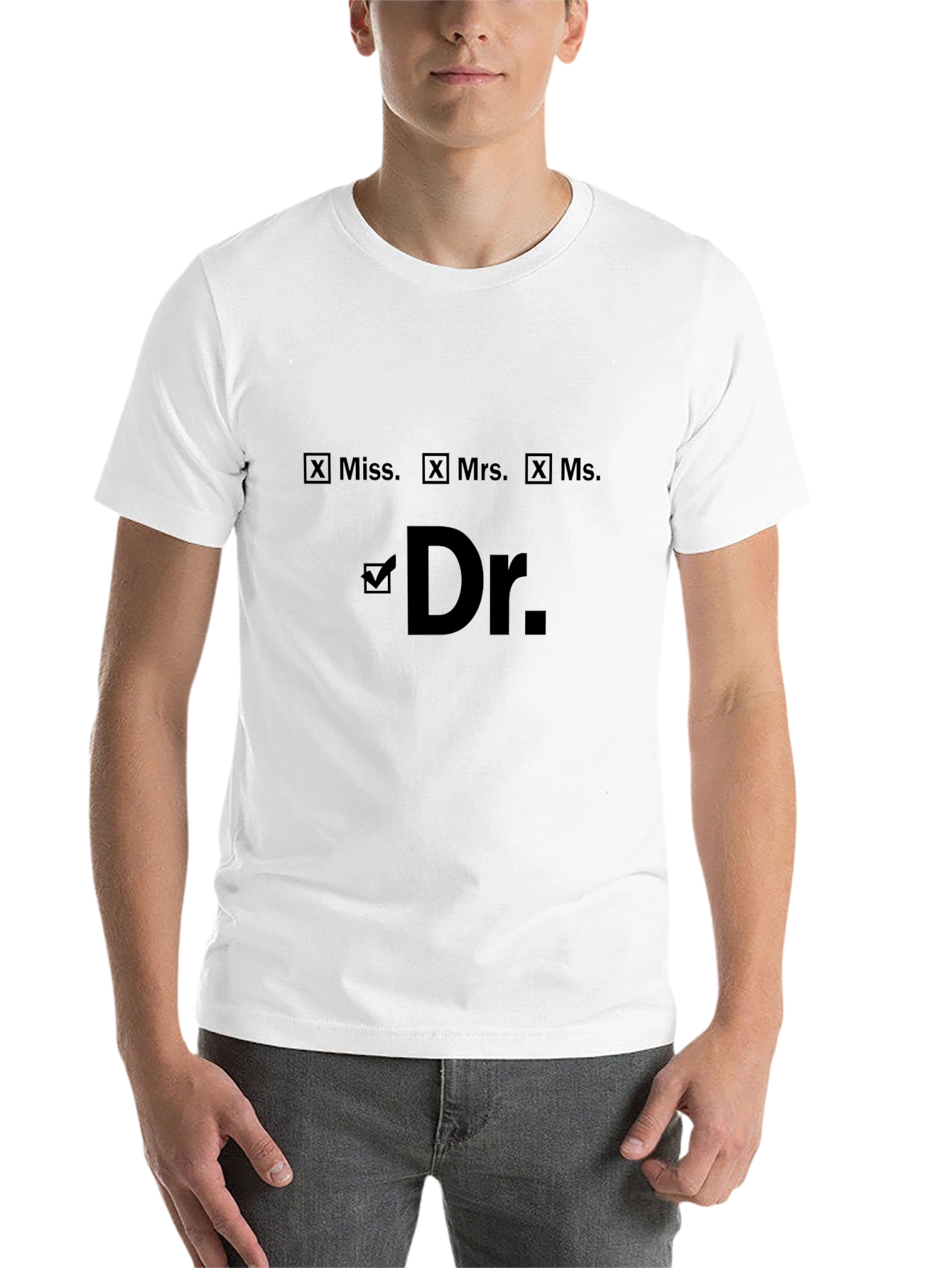 Black Novelty Dr. T-Shirt - Funny Academic Humor view 14
