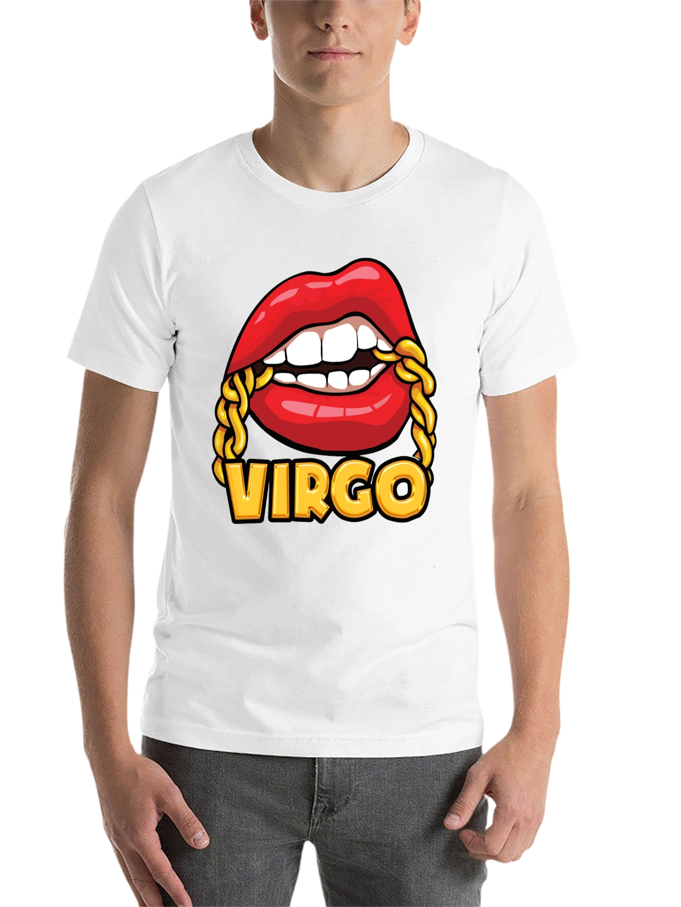 Black Virgo Lips Graphic Tee view 14
