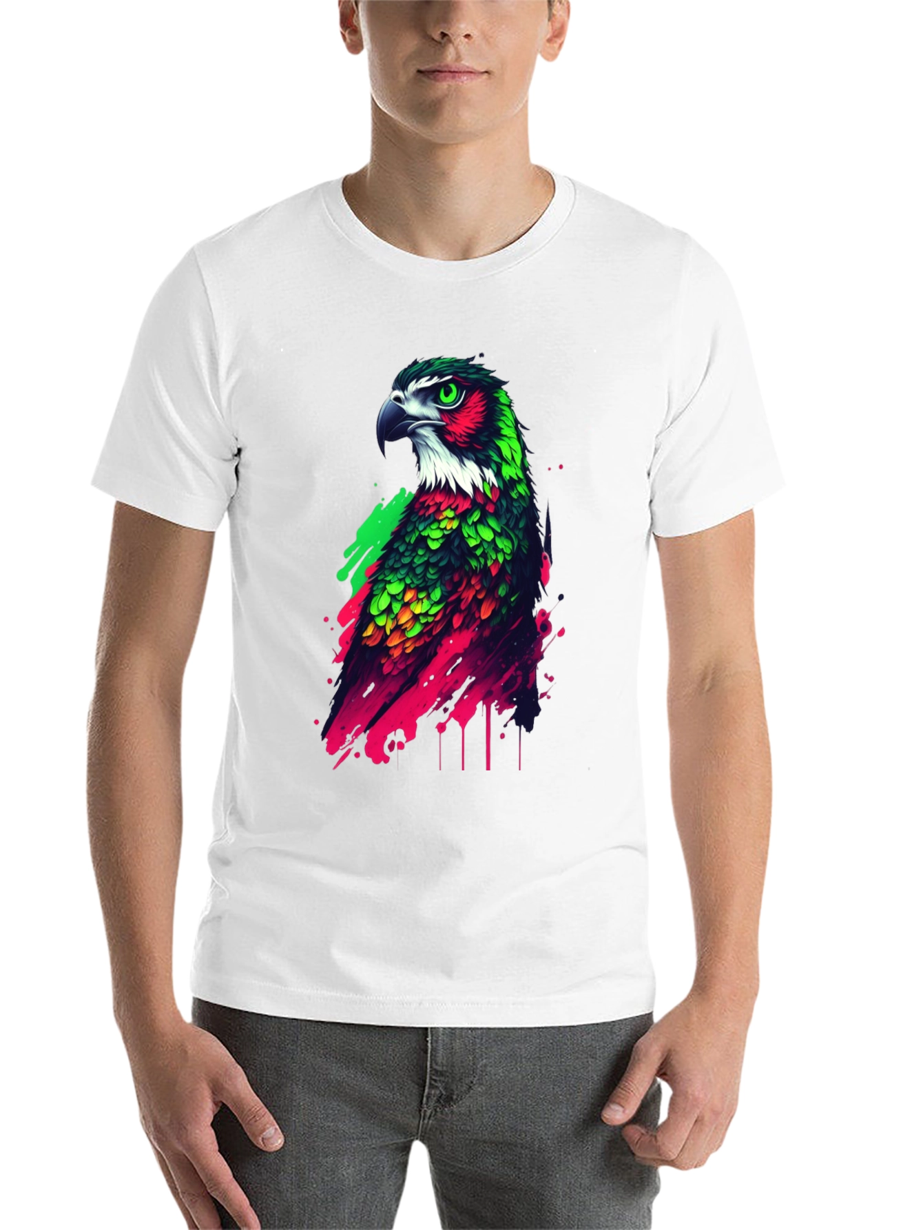 Black Eagle Graphic Tee - Vibrant Bird Design view 14