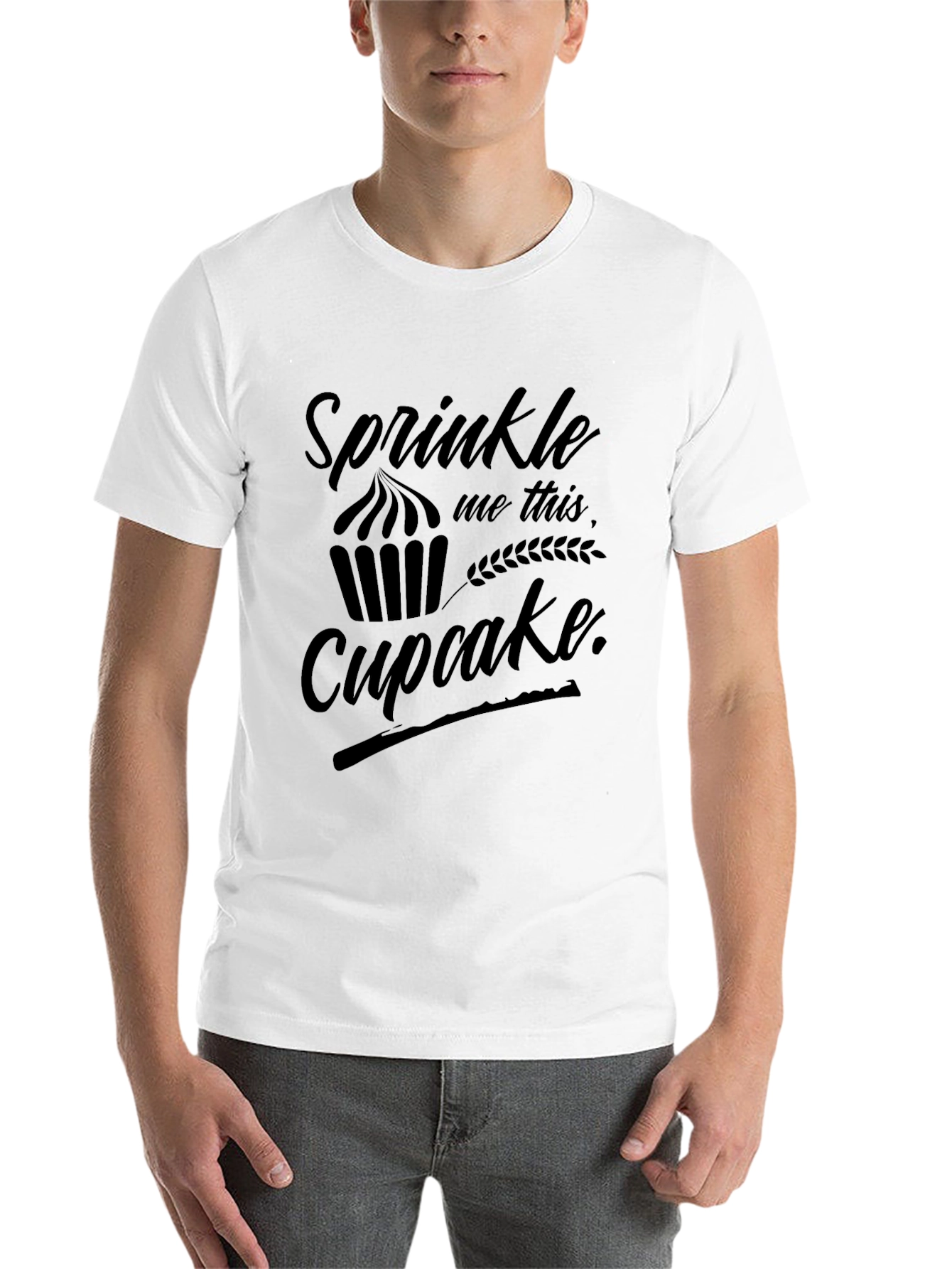 Black Sprinkle Me This Cupcake Graphic T-Shirt view 14