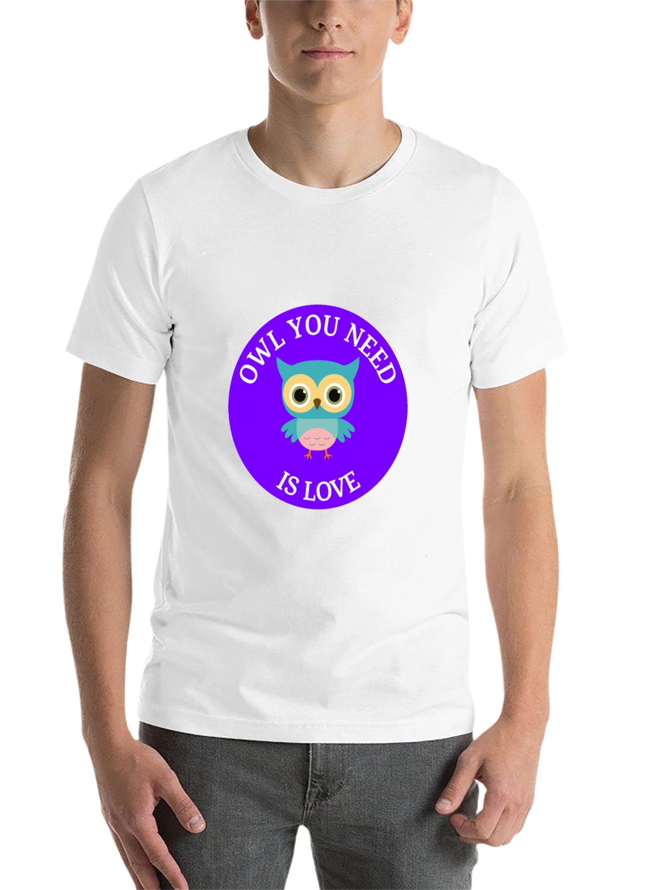 Black Owl You Need Is Love T-Shirt - Cute Cartoon Design view 14