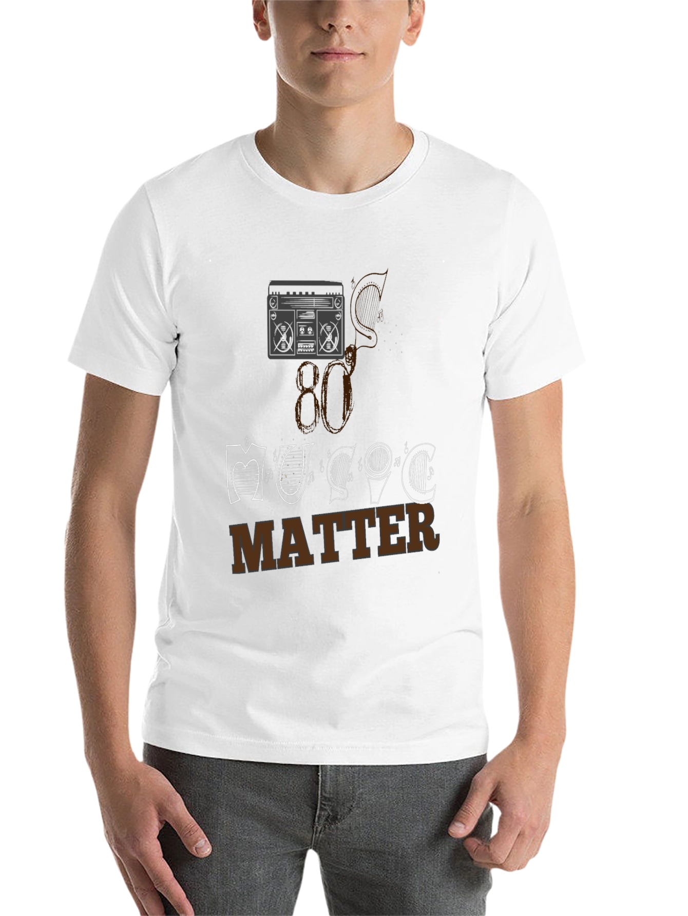 Black 80's Music Matters Graphic Tee view 14