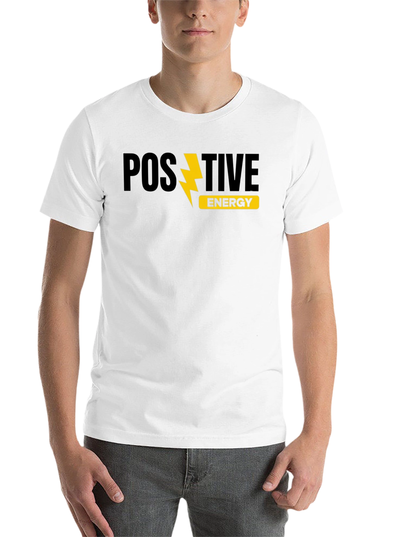 Black Positive Energy Graphic Tee - Trendy Menswear view 14