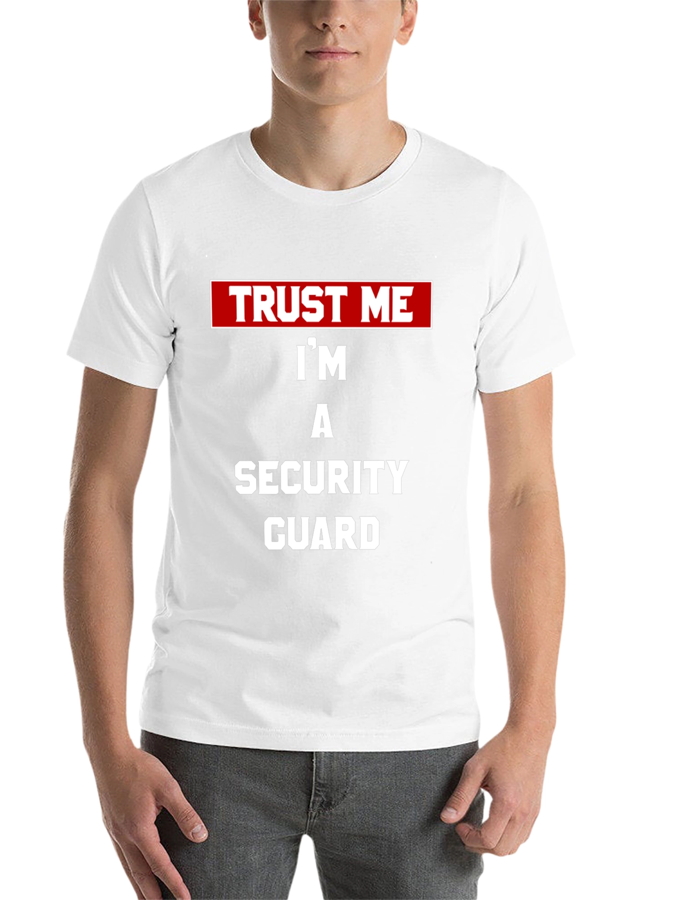 Black Trust Me Security Guard Tee - Black Novelty T-Shirt view 14